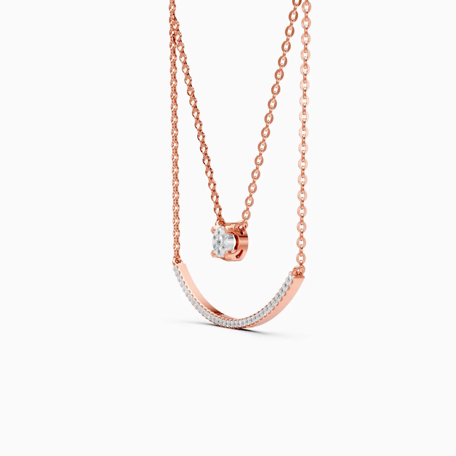 Elara | Twinline Lab-Grown Diamond Necklace - Nivara