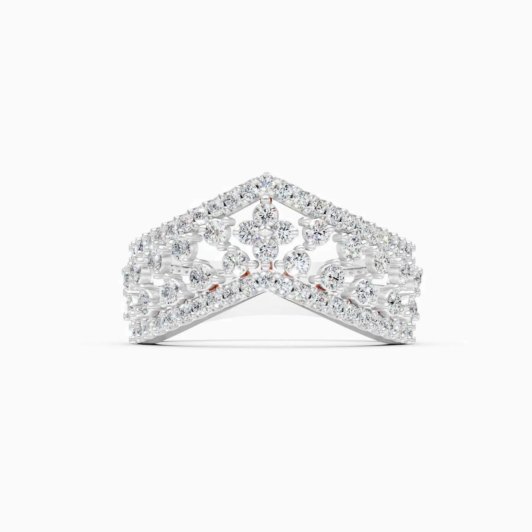 ��Raya | Round Lab Grown Diamond Crown Ring�� Rings VD_AYN��- Lab Grown Diamonds Jewellery