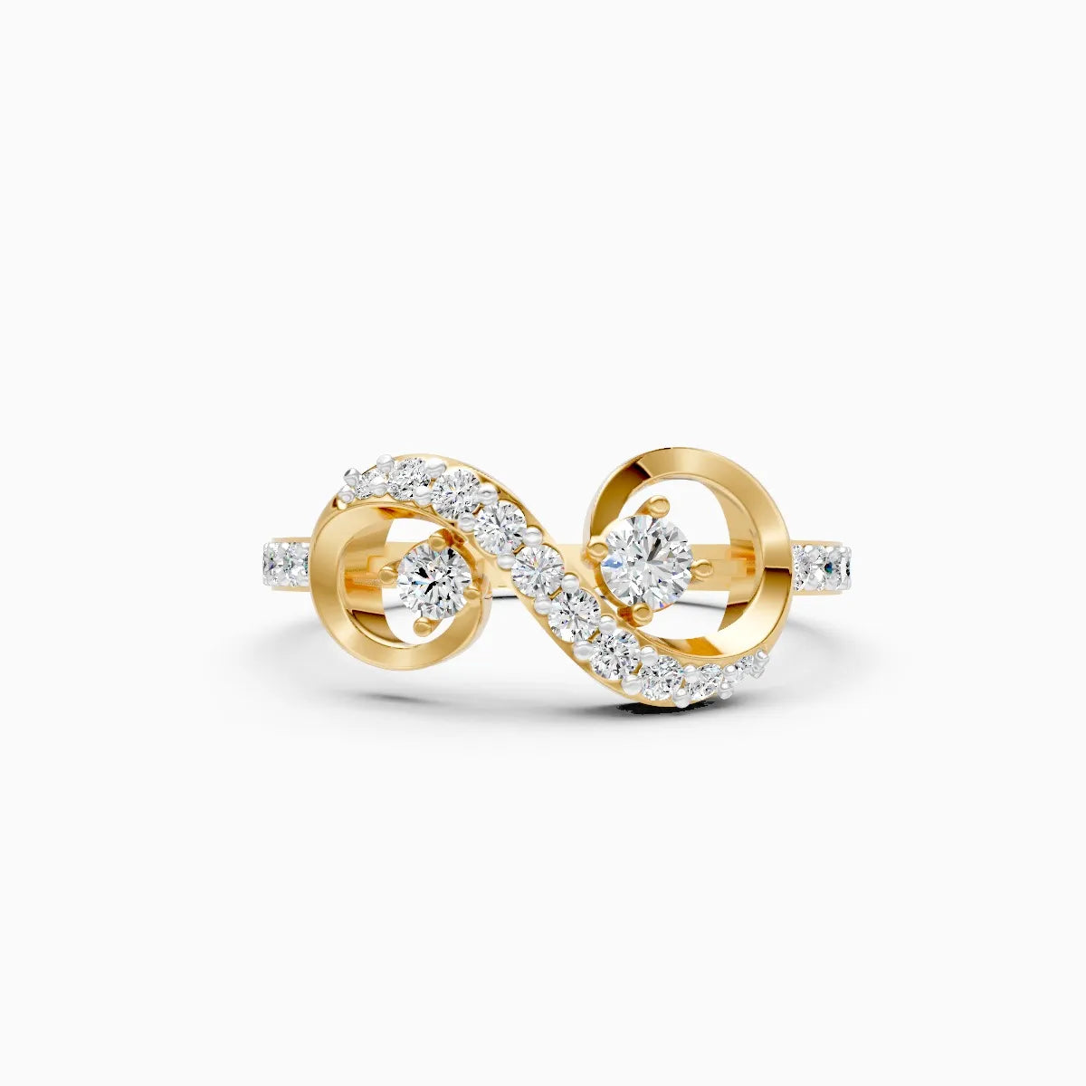 ��Foreva | Round Lab Grown Diamond Spiral Ring�� Rings VD_AYN��- Lab Grown Diamonds Jewellery