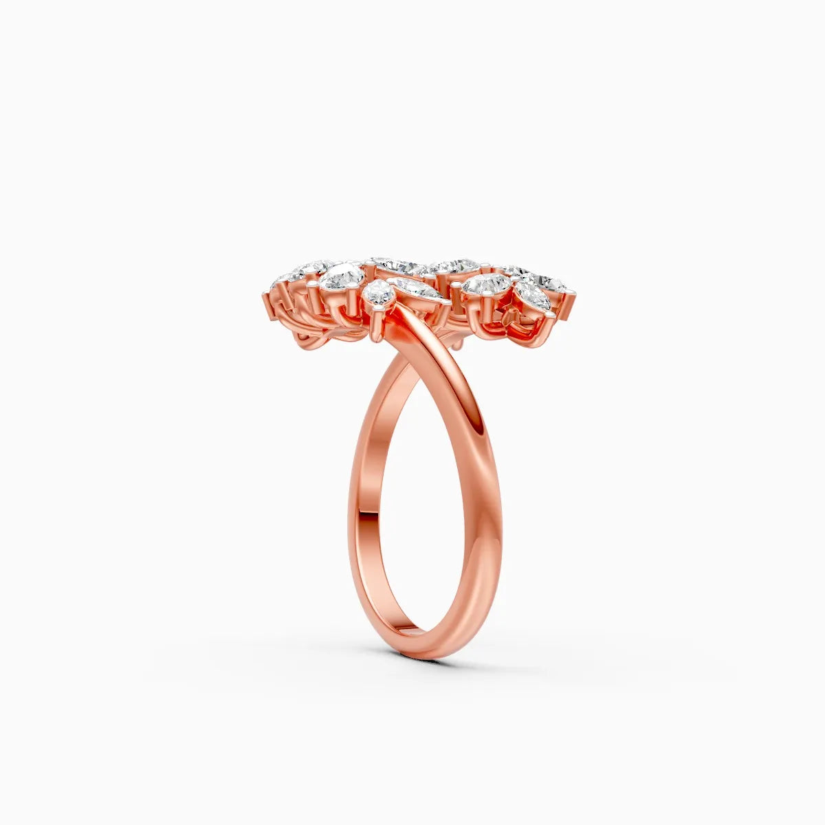  Flora | Pear Lab Grown Diamond Open Ring  Rings VD_AYN - Lab Grown Diamonds Jewellery