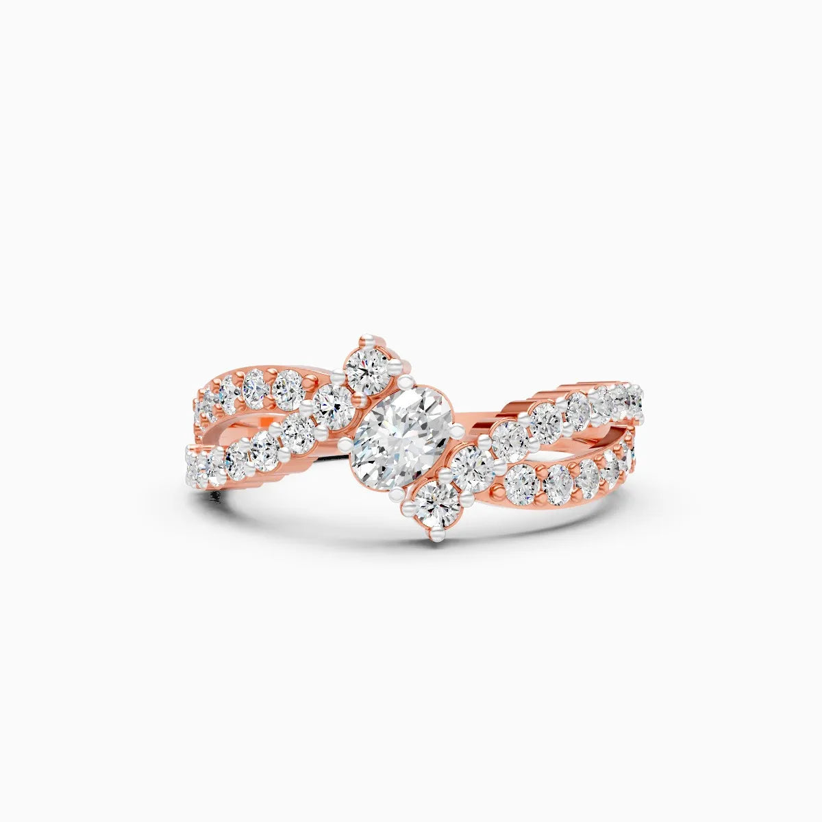 ��Mode | Round & Oval Lab Grown Diamond Split Band Ring�� Rings VD_AYN��- Lab Grown Diamonds Jewellery