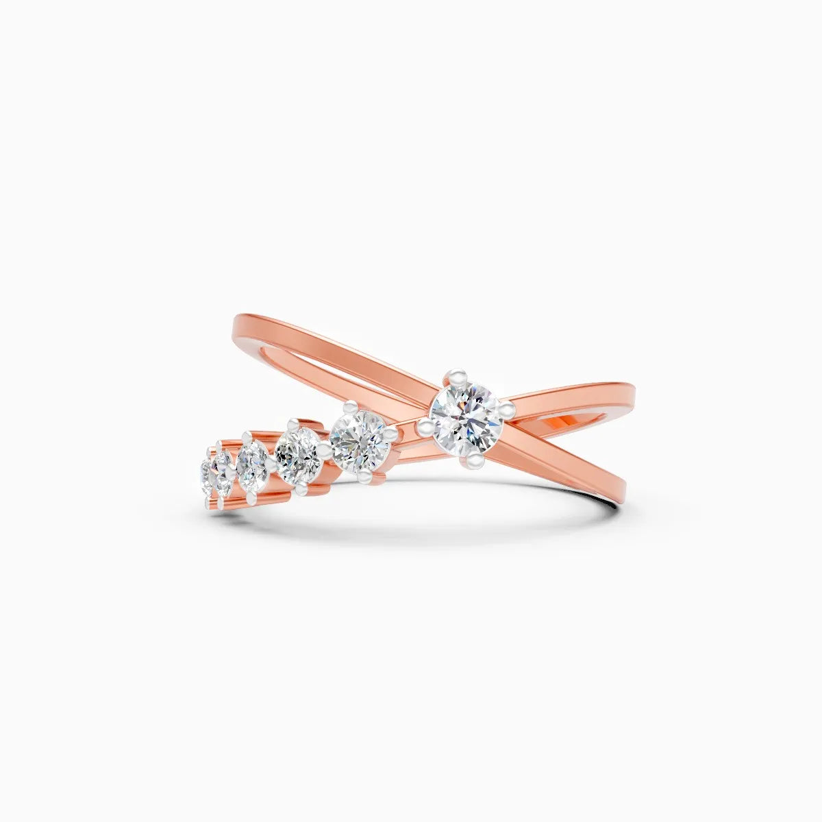 ��Mode | Round Lab Grown Diamonds Criss-Cross Ring�� Rings VD_AYN��- Lab Grown Diamonds Jewellery