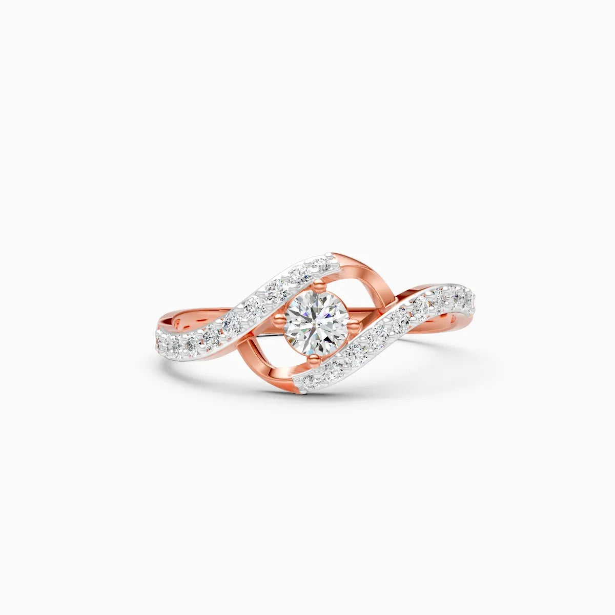 ��Amara | Round Lab Grown Diamonds Swirl Ring�� Rings VD_AYN��- Lab Grown Diamonds Jewellery