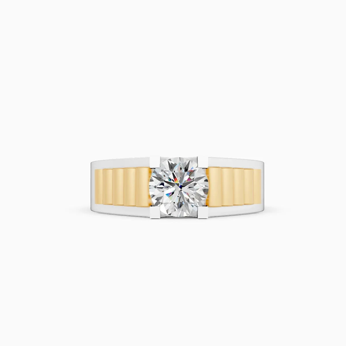 Mode | Flux Men's Rugged Solitaire Band Ring