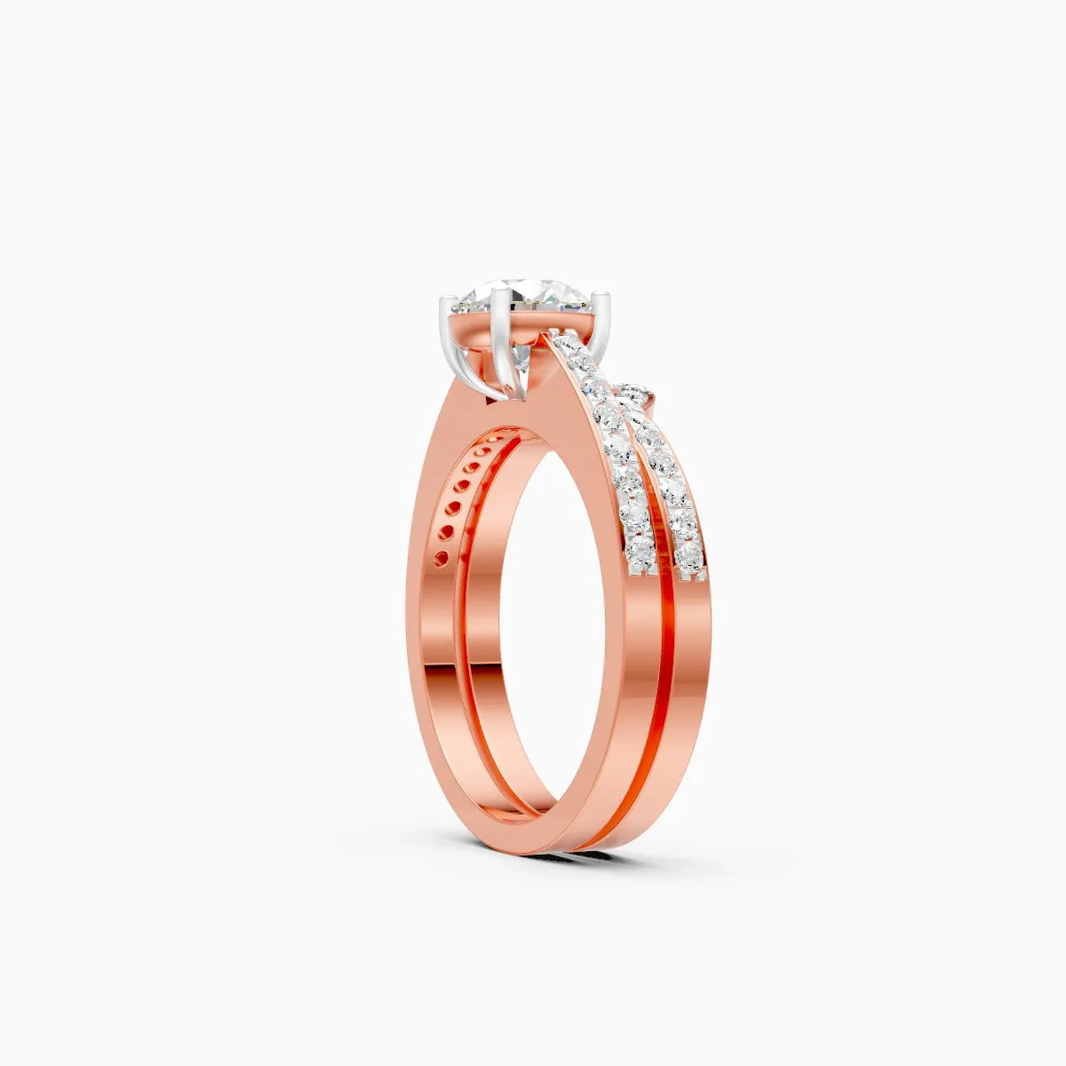 ��Amara | Round Lab Grown Diamond Double Band Ring�� Rings VD_AYN��- Lab Grown Diamonds Jewellery