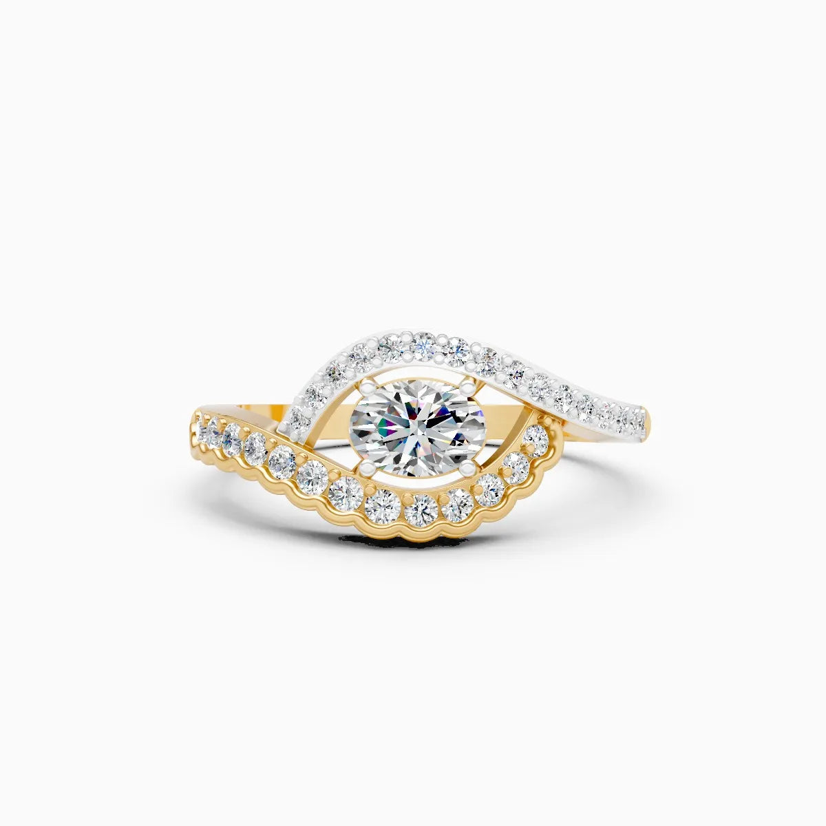 ��Amara | Round Solitaire Lab Grown Diamond Twirl Ring�� Rings VD_AYN��- Lab Grown Diamonds Jewellery