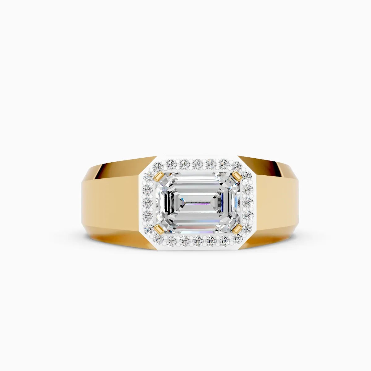 Mode | Spire Men's Side-Stone Solitaire Ring