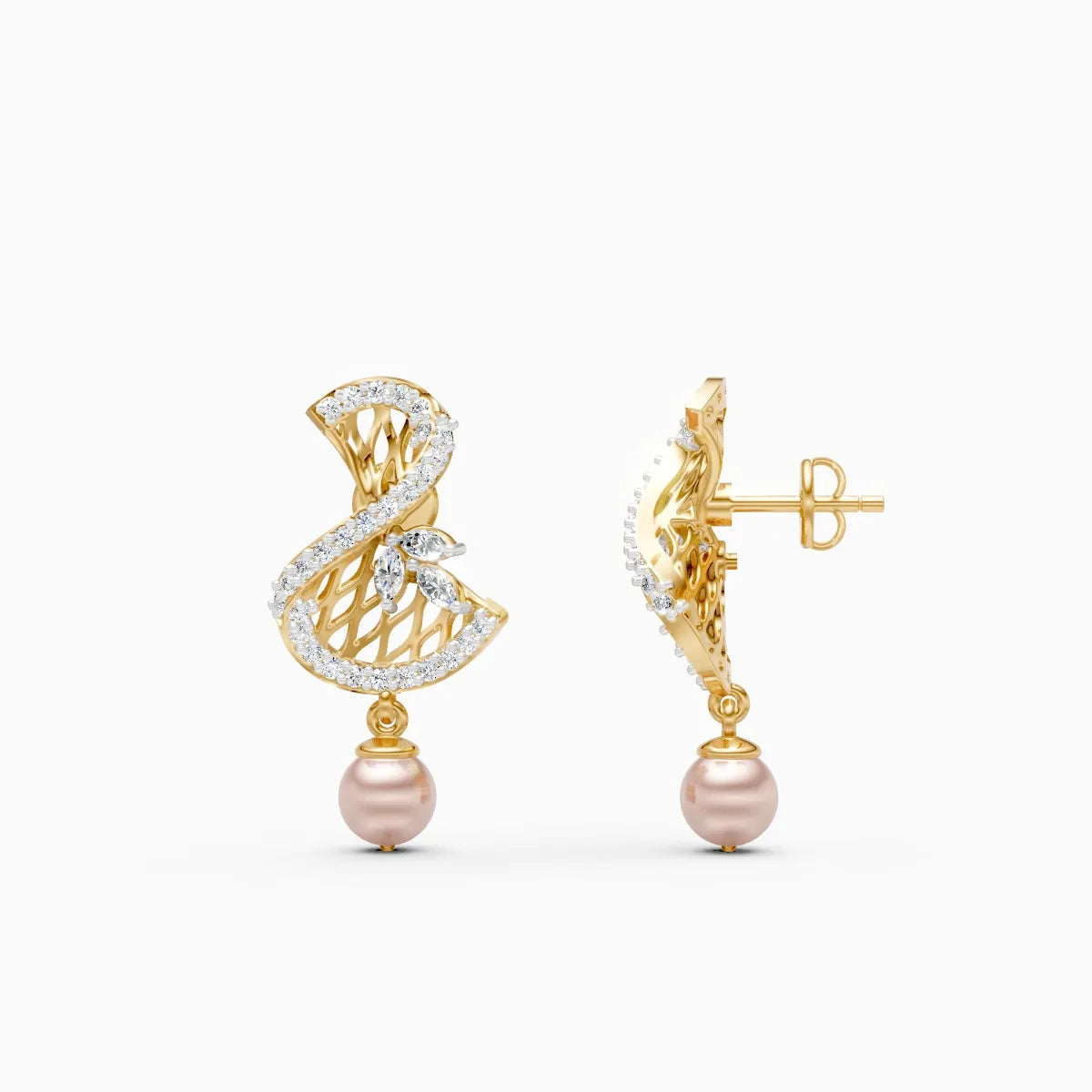 Flora | Tuberose Lab-Grown Diamond Drop Earrings