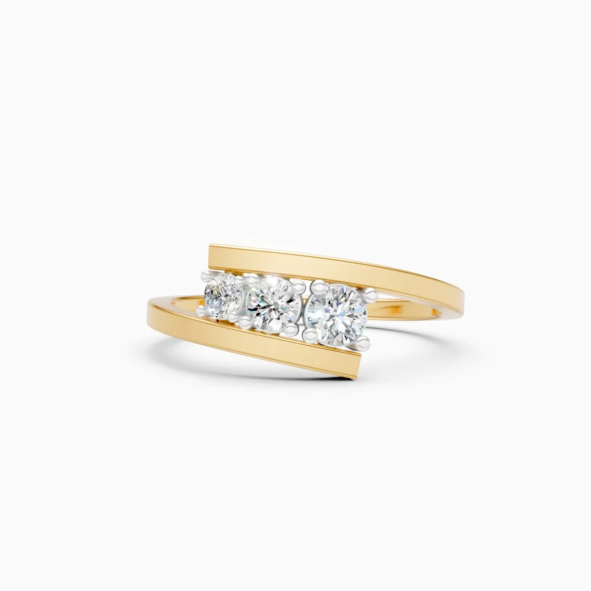 ��Mode | Round Lab Grown Diamonds Bypass Ring�� Rings VD_AYN��- Lab Grown Diamonds Jewellery