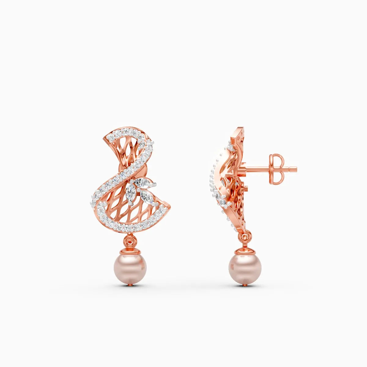 Flora | Tuberose Lab-Grown Diamond Drop Earrings