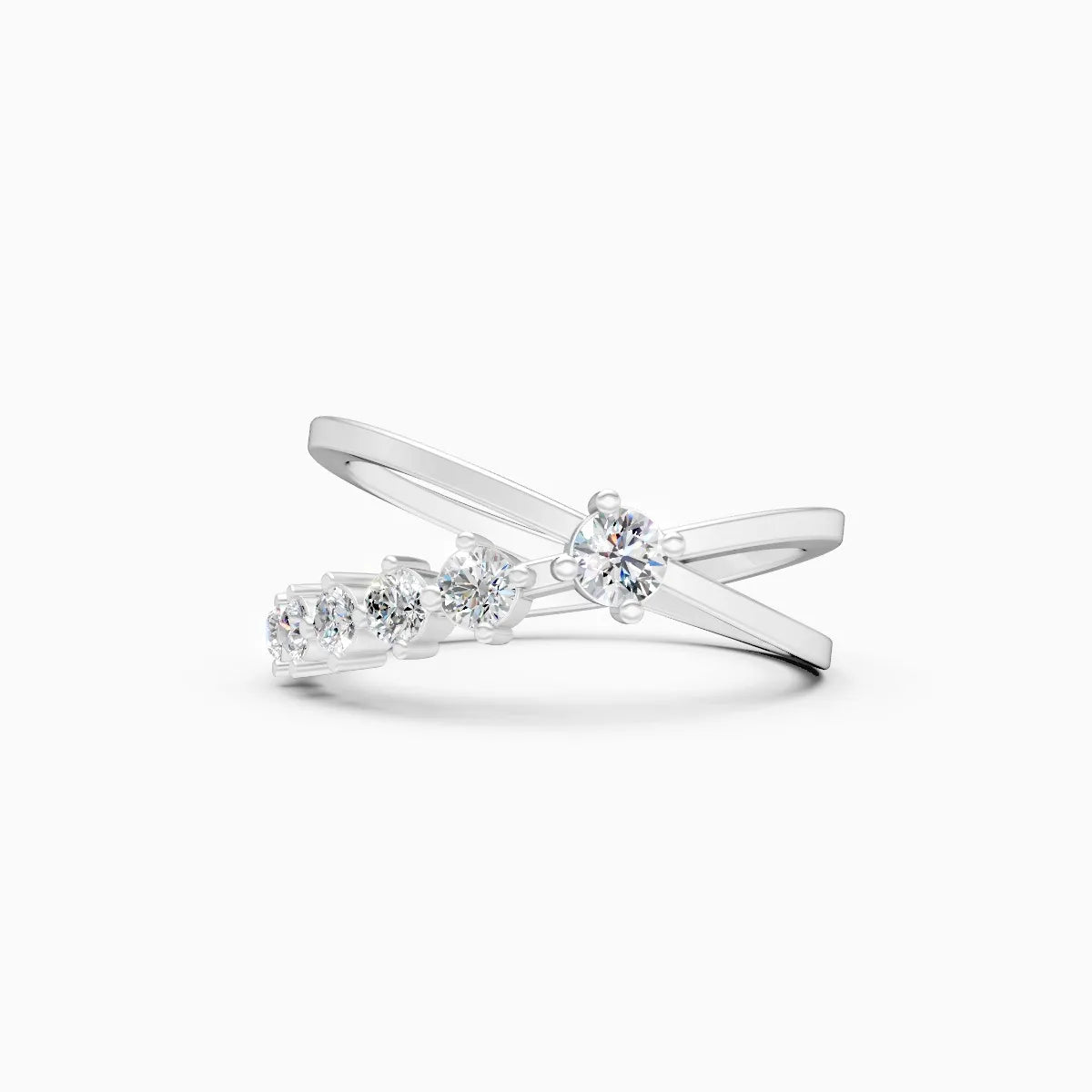 ��Mode | Round Lab Grown Diamonds Criss-Cross Ring�� Rings VD_AYN��- Lab Grown Diamonds Jewellery