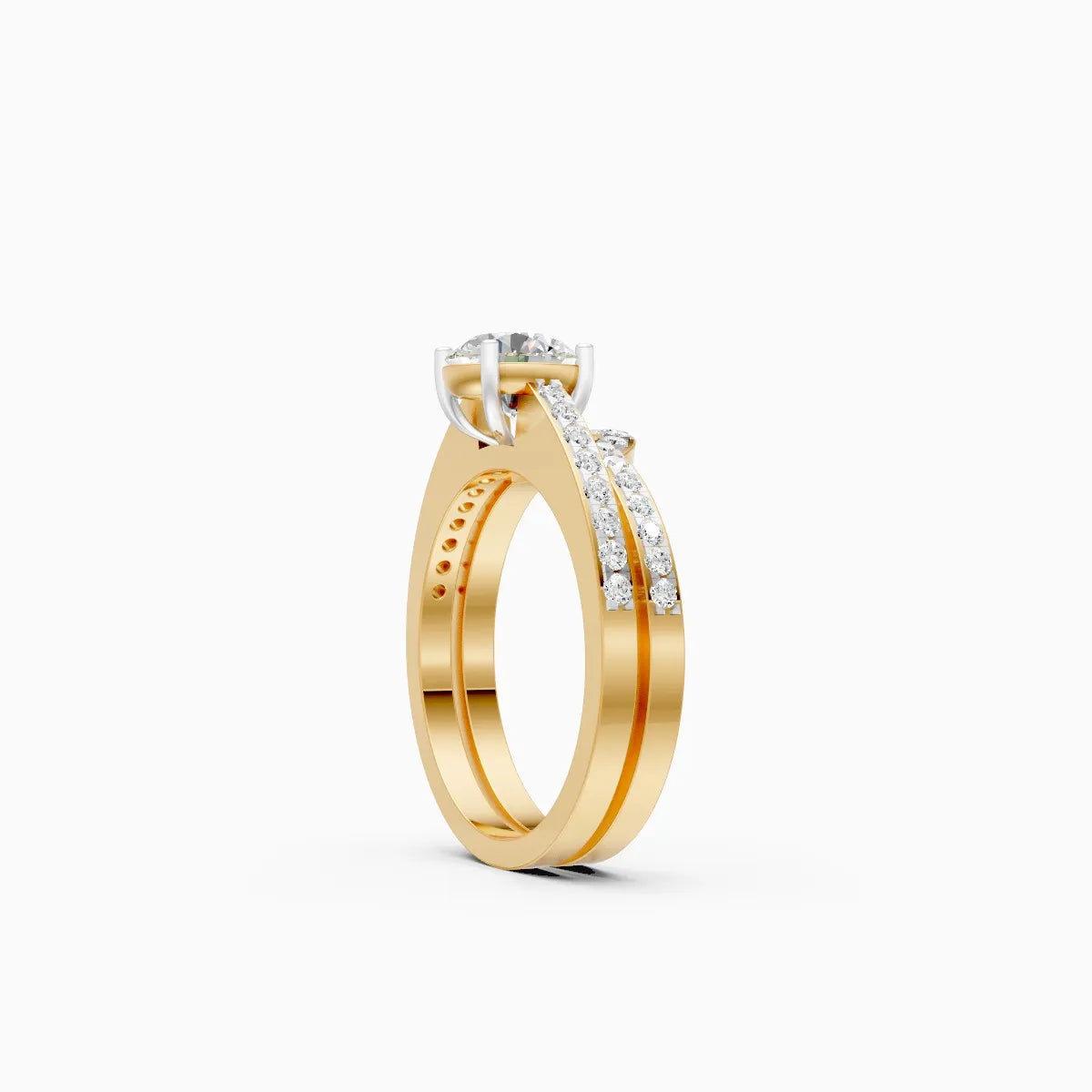 ��Amara | Round Lab Grown Diamond Double Band Ring�� Rings VD_AYN��- Lab Grown Diamonds Jewellery