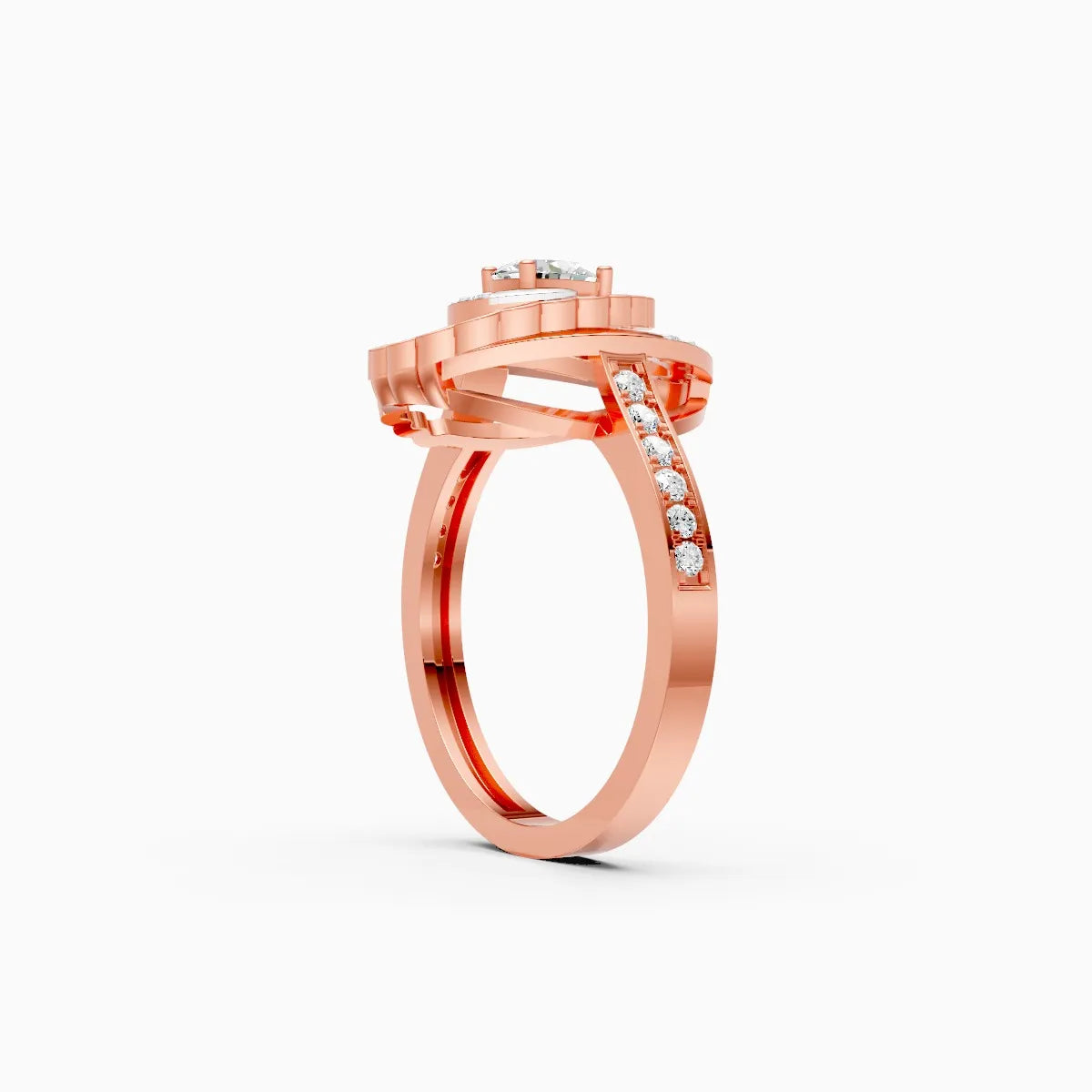 ��Mira | Oval Lab Grown Diamond Vortex Ring�� Rings VD_AYN��- Lab Grown Diamonds Jewellery