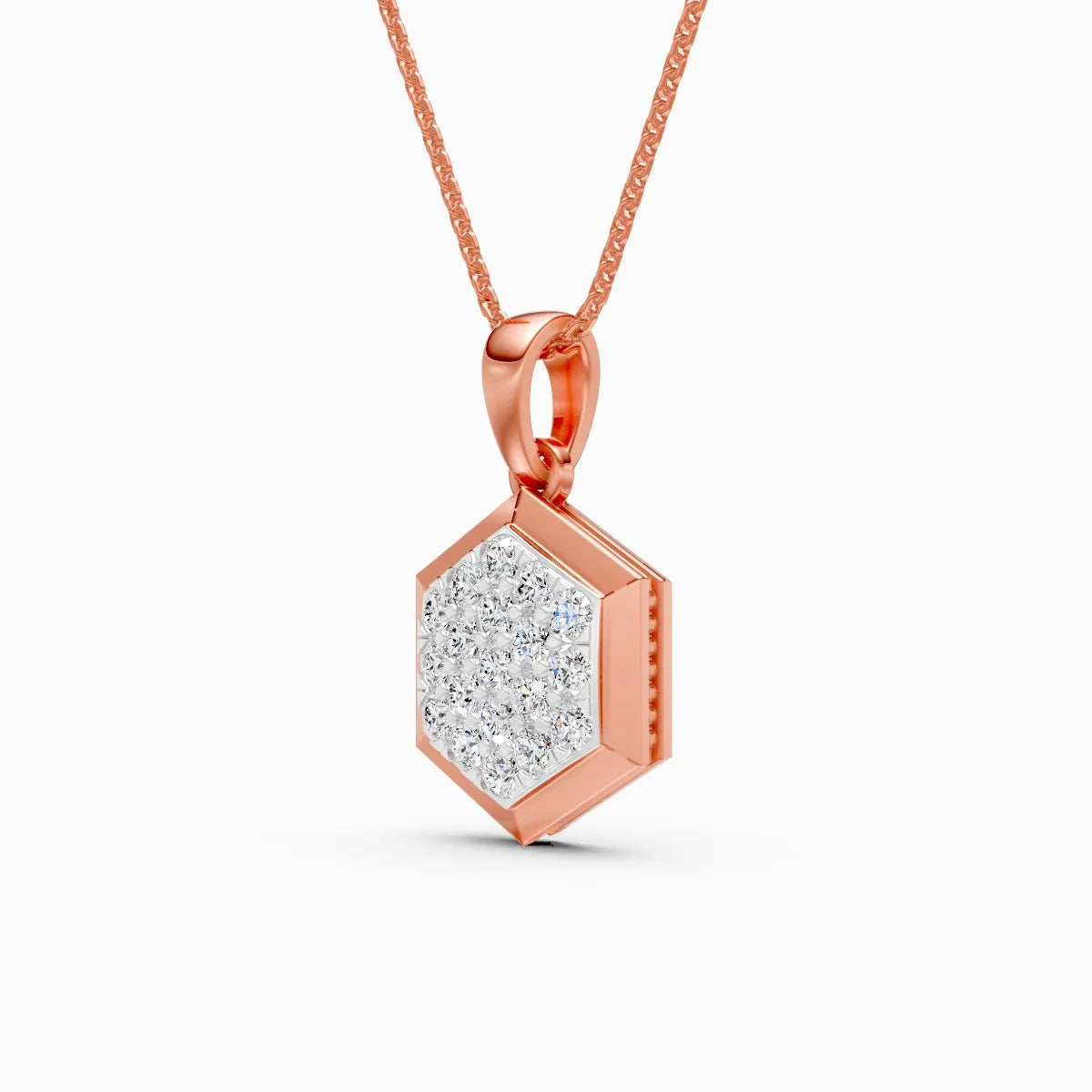 Rupak | Hex Halo Lab-Grown Diamond Pendant - Nivara