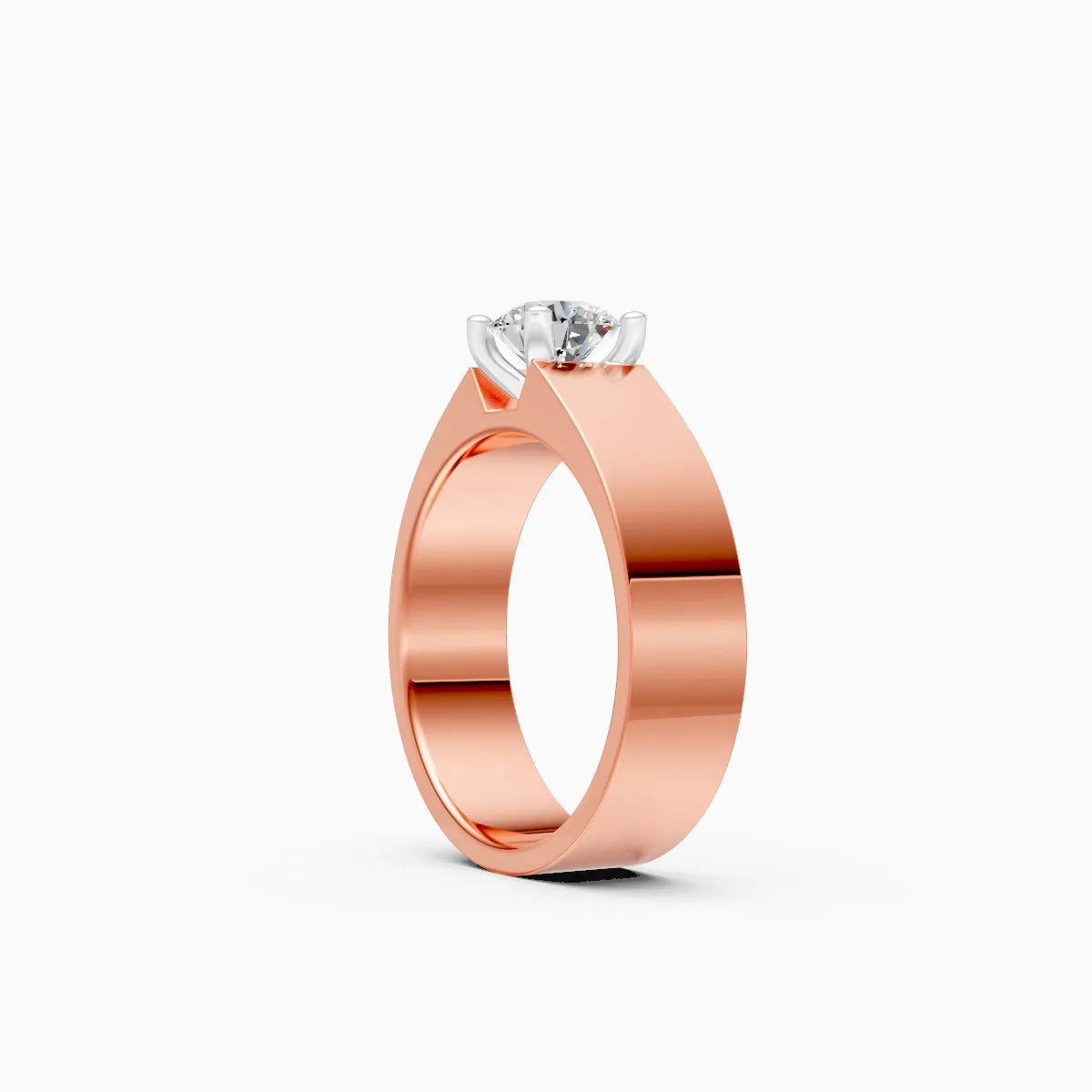Veer | Apex Men's Broad-Band Solitaire Ring