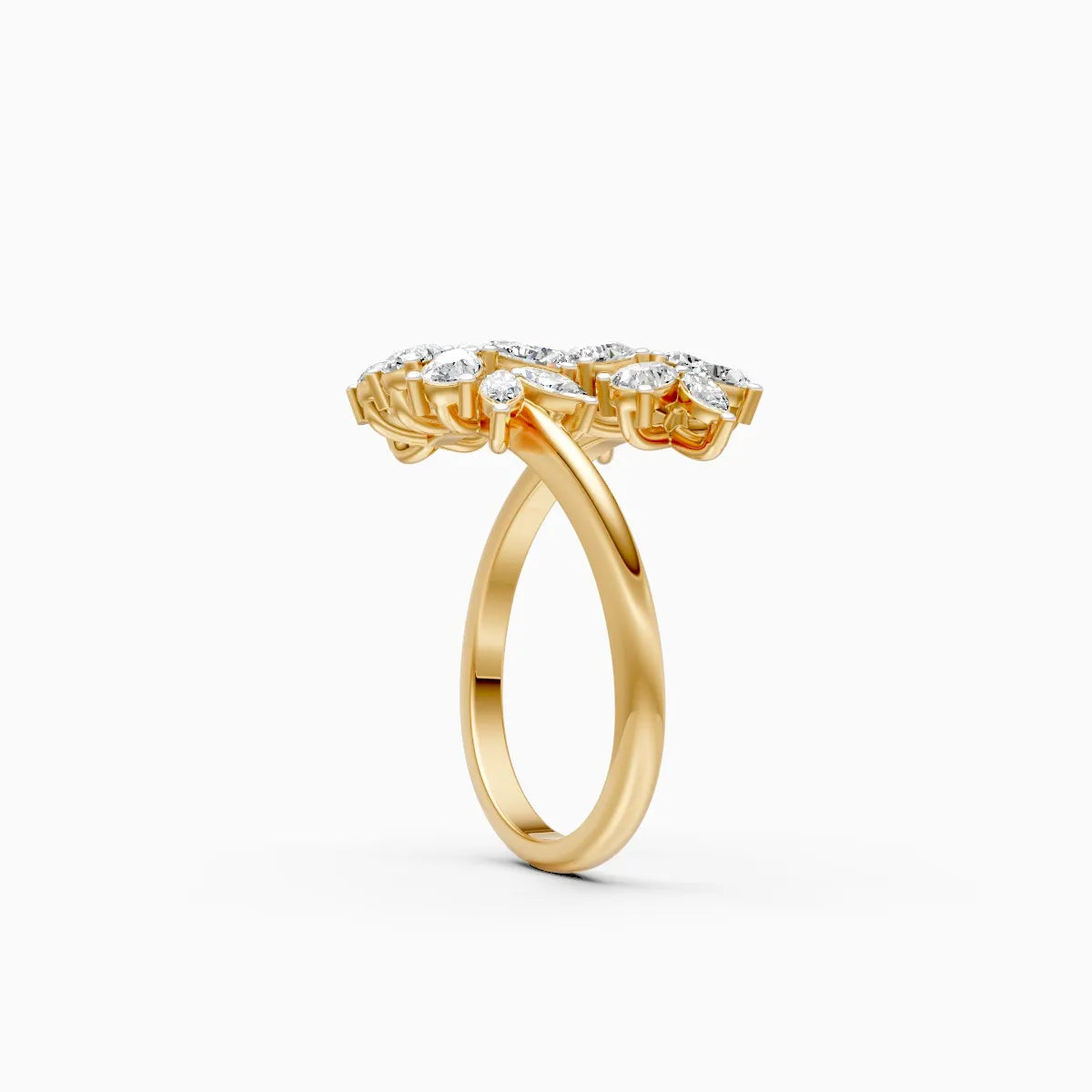  Flora | Pear Lab Grown Diamond Open Ring  Rings VD_AYN - Lab Grown Diamonds Jewellery
