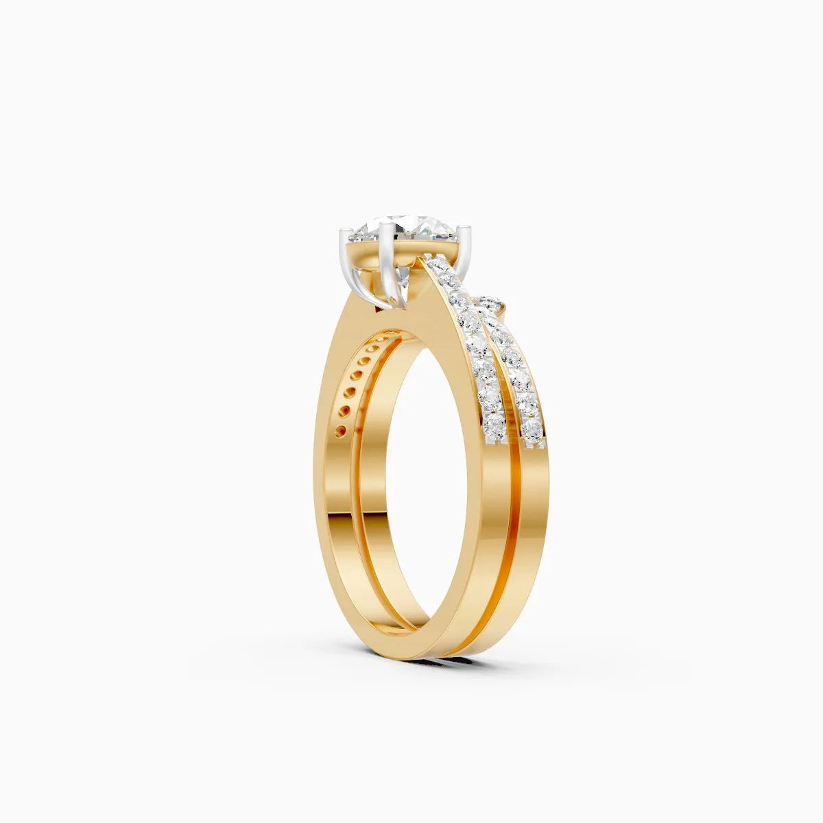 ��Amara | Round Lab Grown Diamond Double Band Ring�� Rings VD_AYN��- Lab Grown Diamonds Jewellery