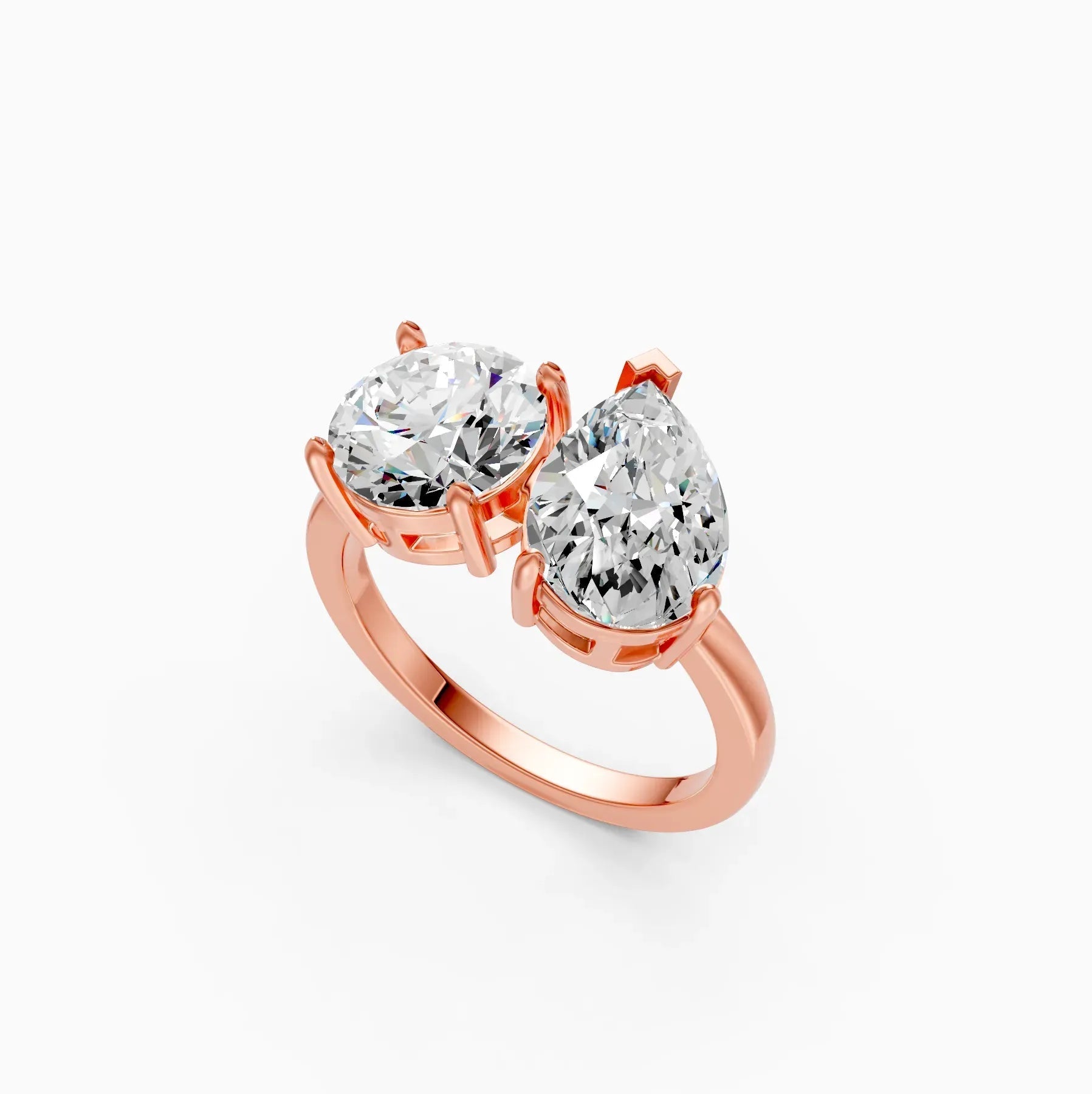 ��Toi et Moi | Round & Pear Lab Grown Diamond Ring�� Rings VD_AYN��- Lab Grown Diamonds Jewellery