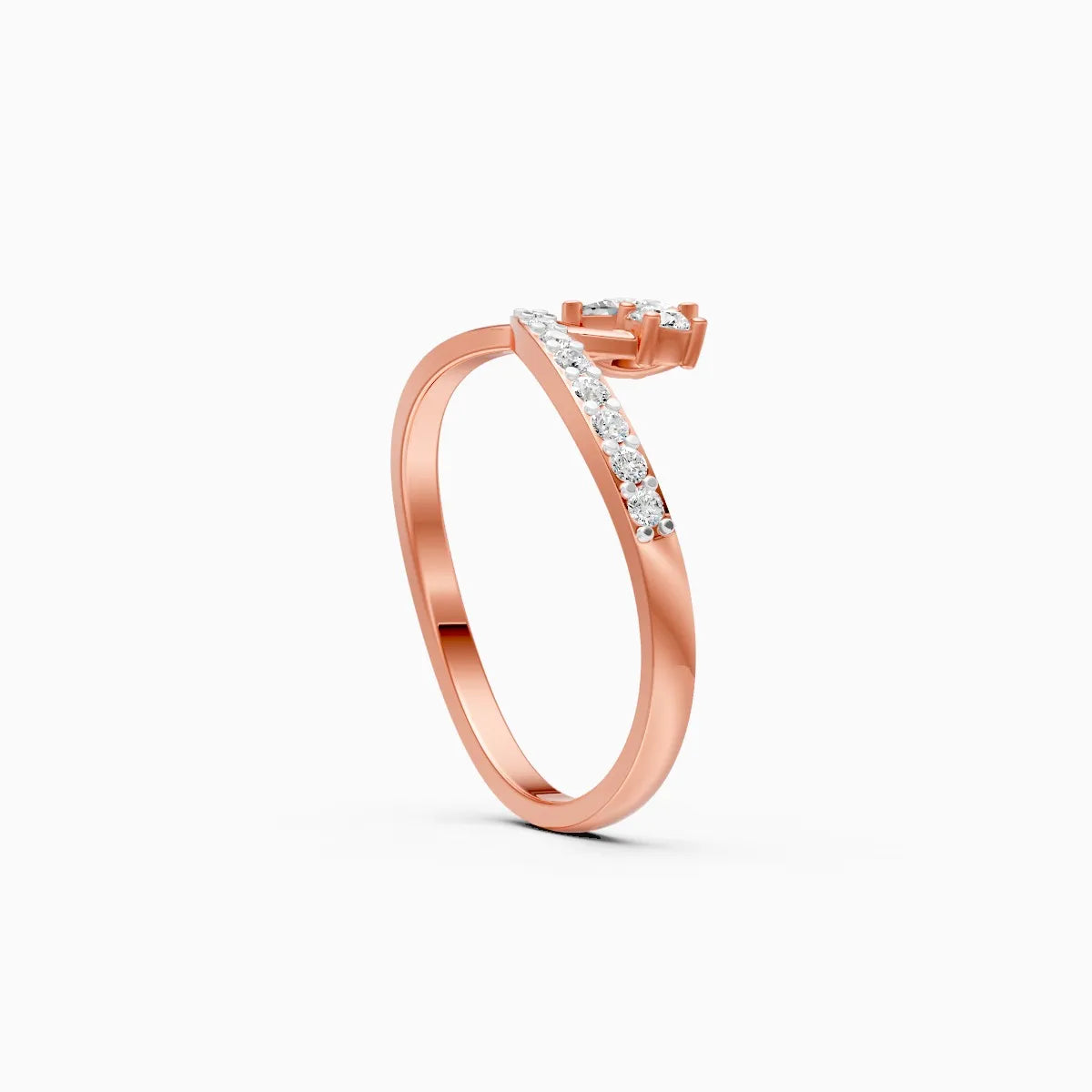 ��Mode | Round & Pear Lab Grown Diamond Criss-Cross Ring�� Rings VD_AYN��- Lab Grown Diamonds Jewellery