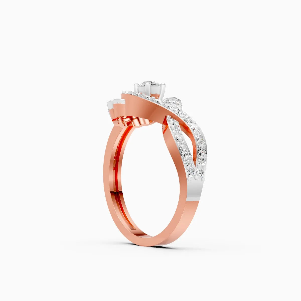 ��Foreva | Round Solitaire Infinity Twirl Ring�� Rings VD_AYN��- Lab Grown Diamonds Jewellery