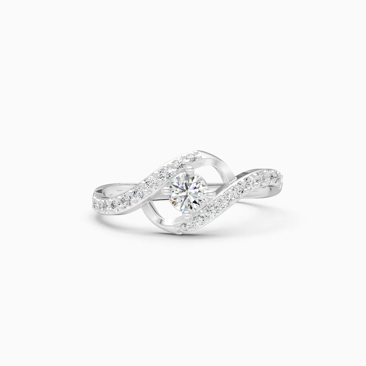 ��Amara | Round Lab Grown Diamonds Swirl Ring�� Rings VD_AYN��- Lab Grown Diamonds Jewellery