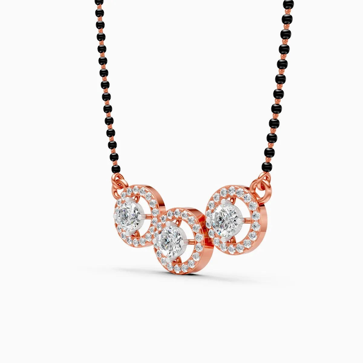 Mira | Halo Solitaire Lab-Grown Diamond Mangalsutra