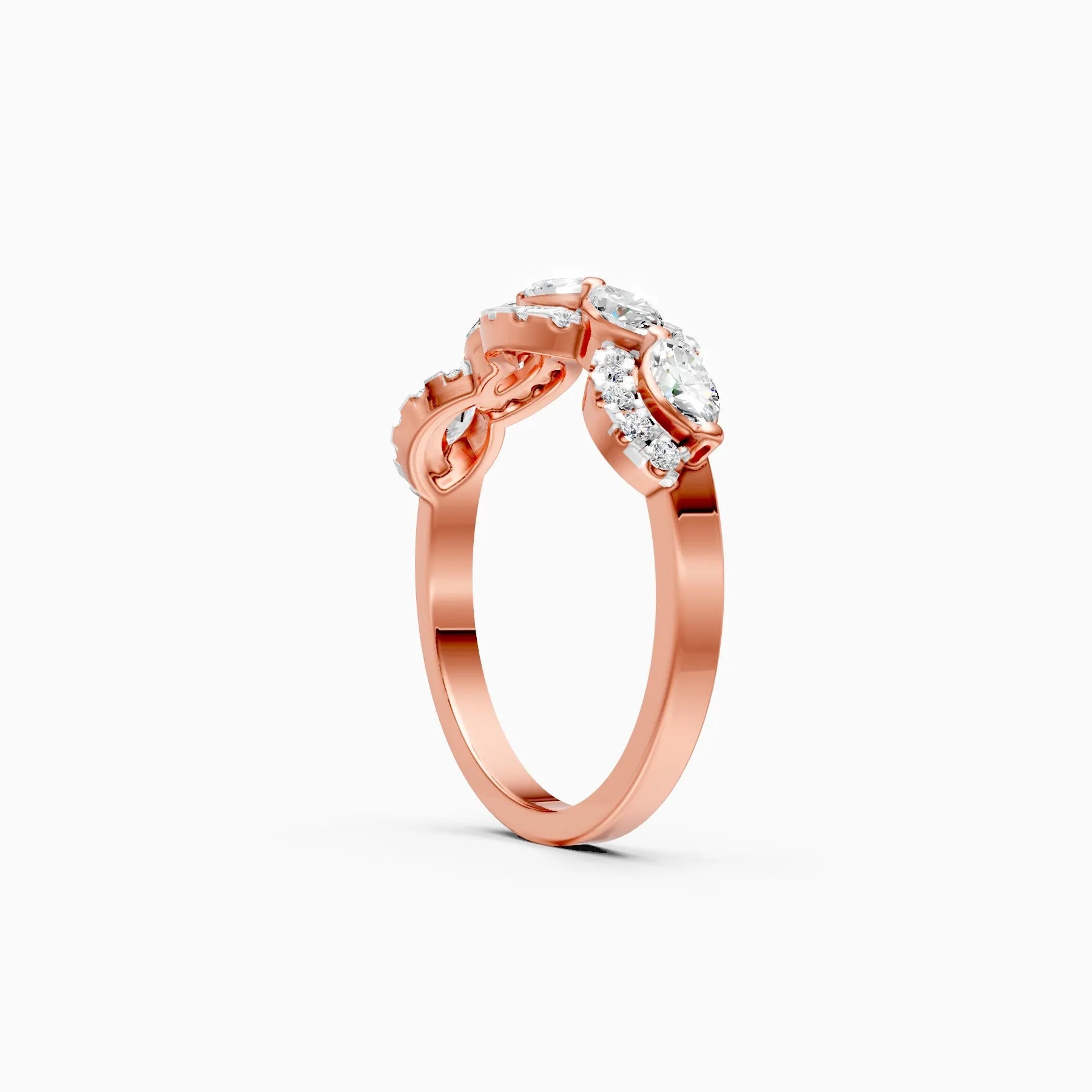 ��Mode | Round & Marquise Lab Grown Diamond Layered Ring�� Rings VD_AYN��- Lab Grown Diamonds Jewellery