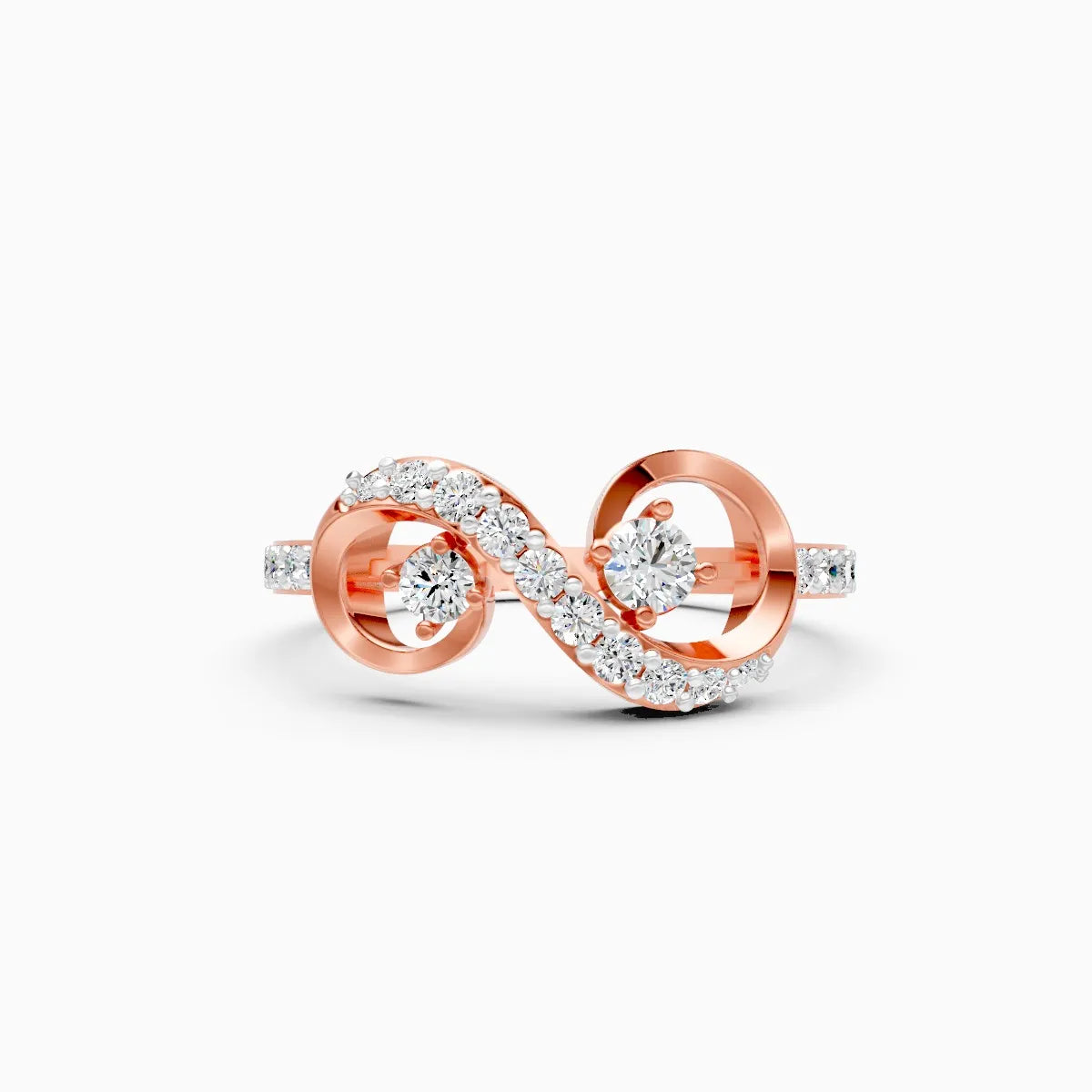 ��Foreva | Round Lab Grown Diamond Spiral Ring�� Rings VD_AYN��- Lab Grown Diamonds Jewellery