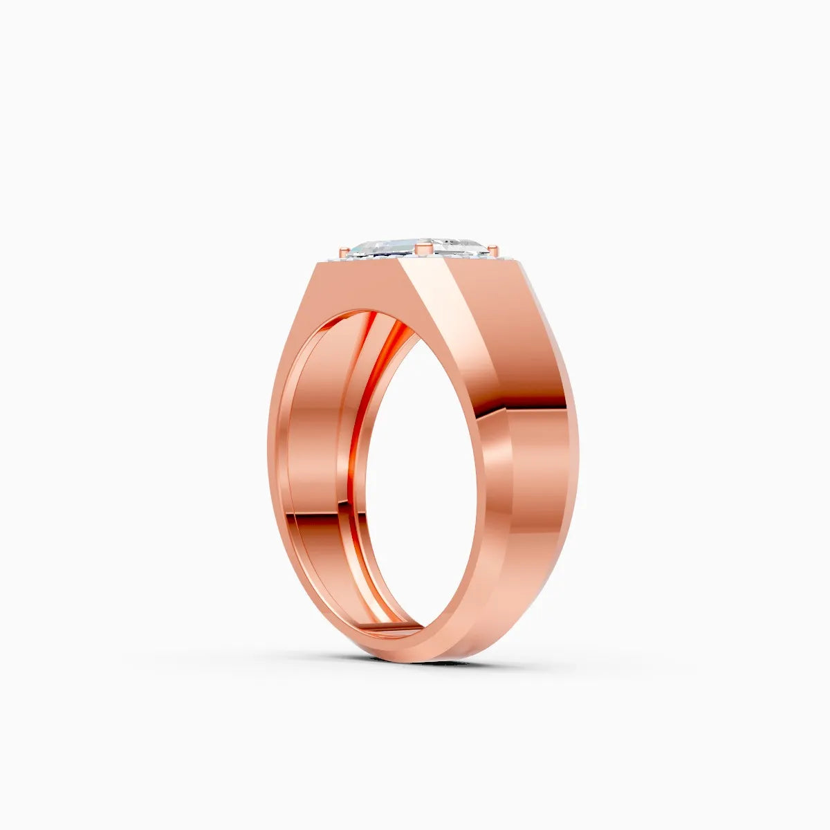 Mode | Spire Men's Side-Stone Solitaire Ring