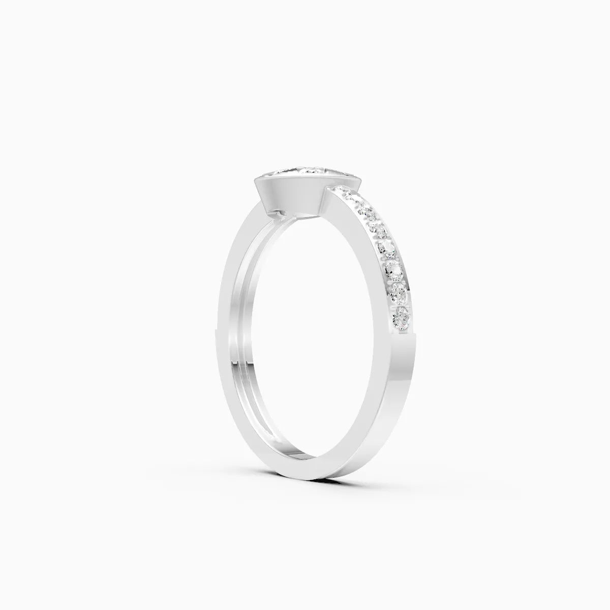 ��Flora | Round Lab Grown Diamonds Floral Design Ring�� Rings VD_AYN��- Lab Grown Diamonds Jewellery