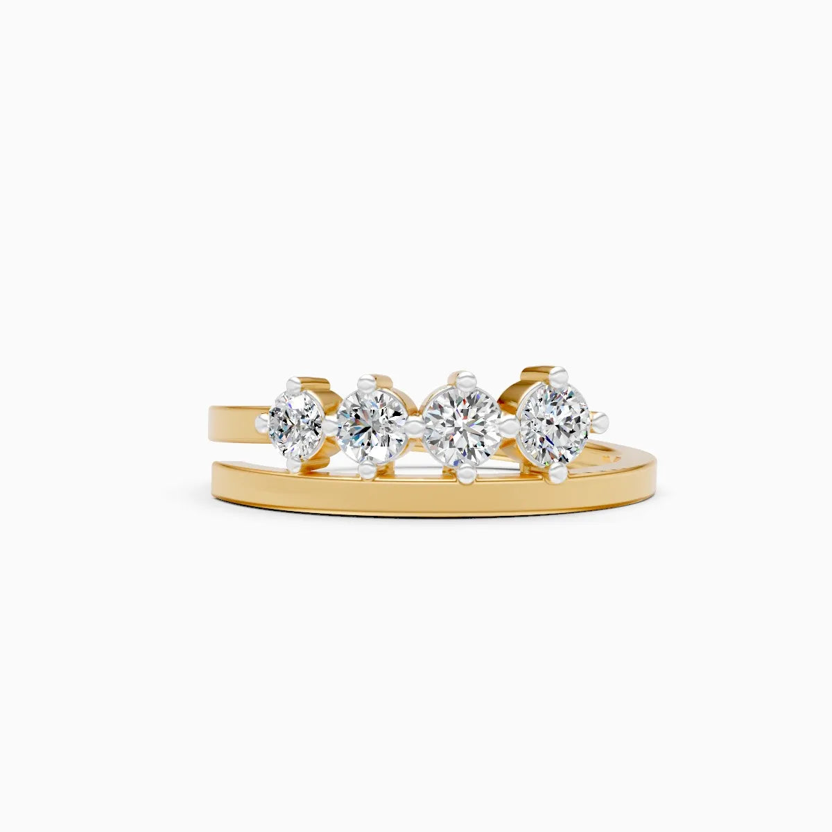 ��Foreva | Round Lab Grown Diamond Bypass Ring�� Rings VD_AYN��- Lab Grown Diamonds Jewellery