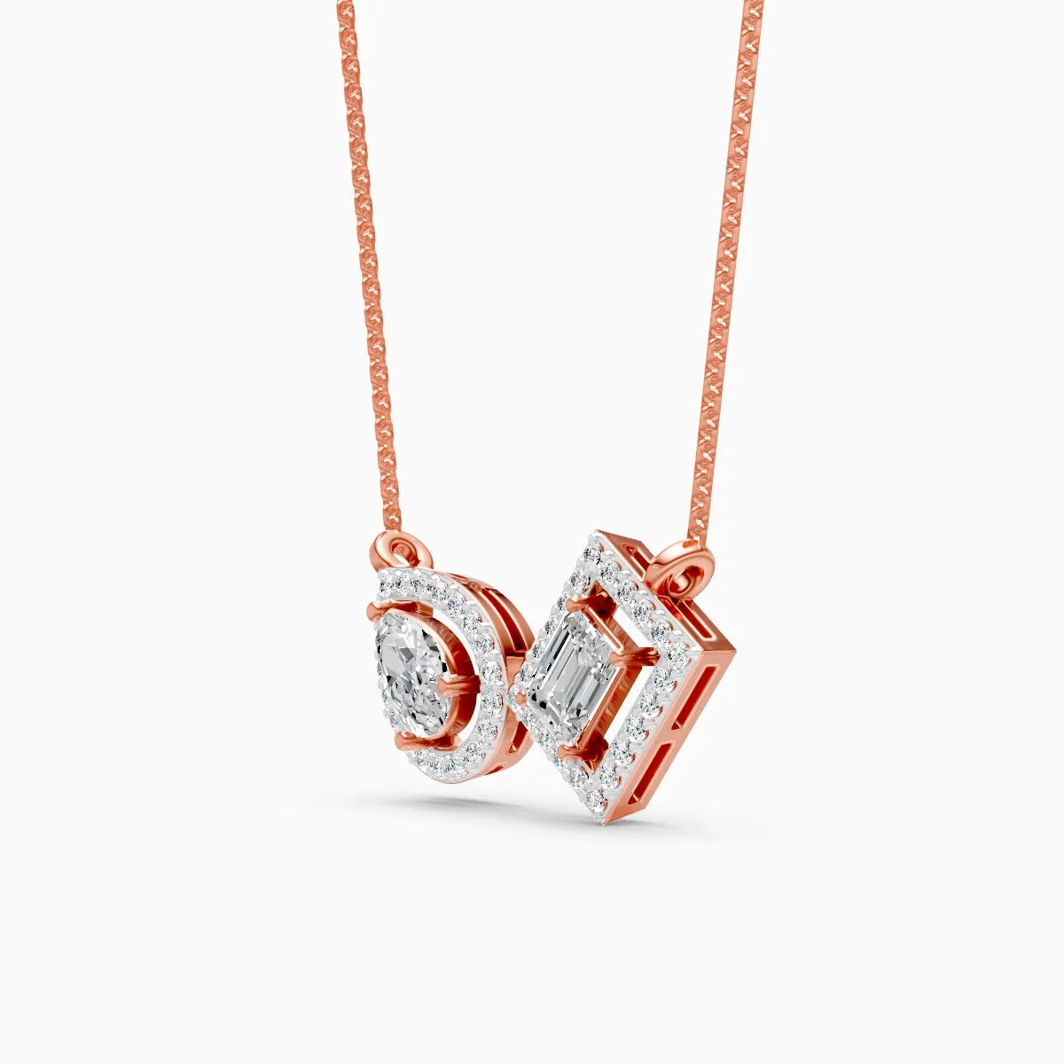 Toi et Moi | Two Hearts Lab-Grown Diamond Necklace - Nivara