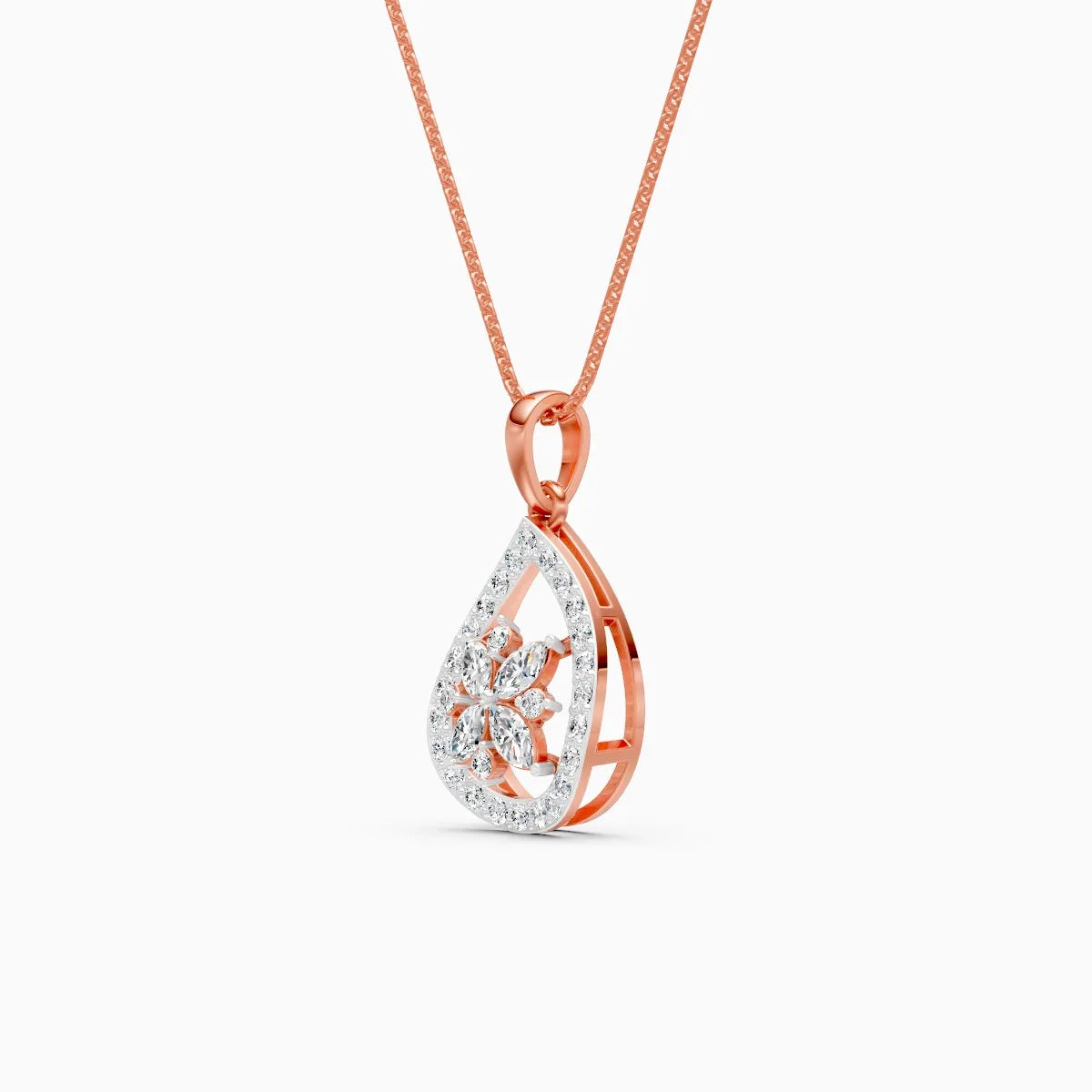 Flora | Rose Drift Lab-Grown Diamond Pendant - Nivara