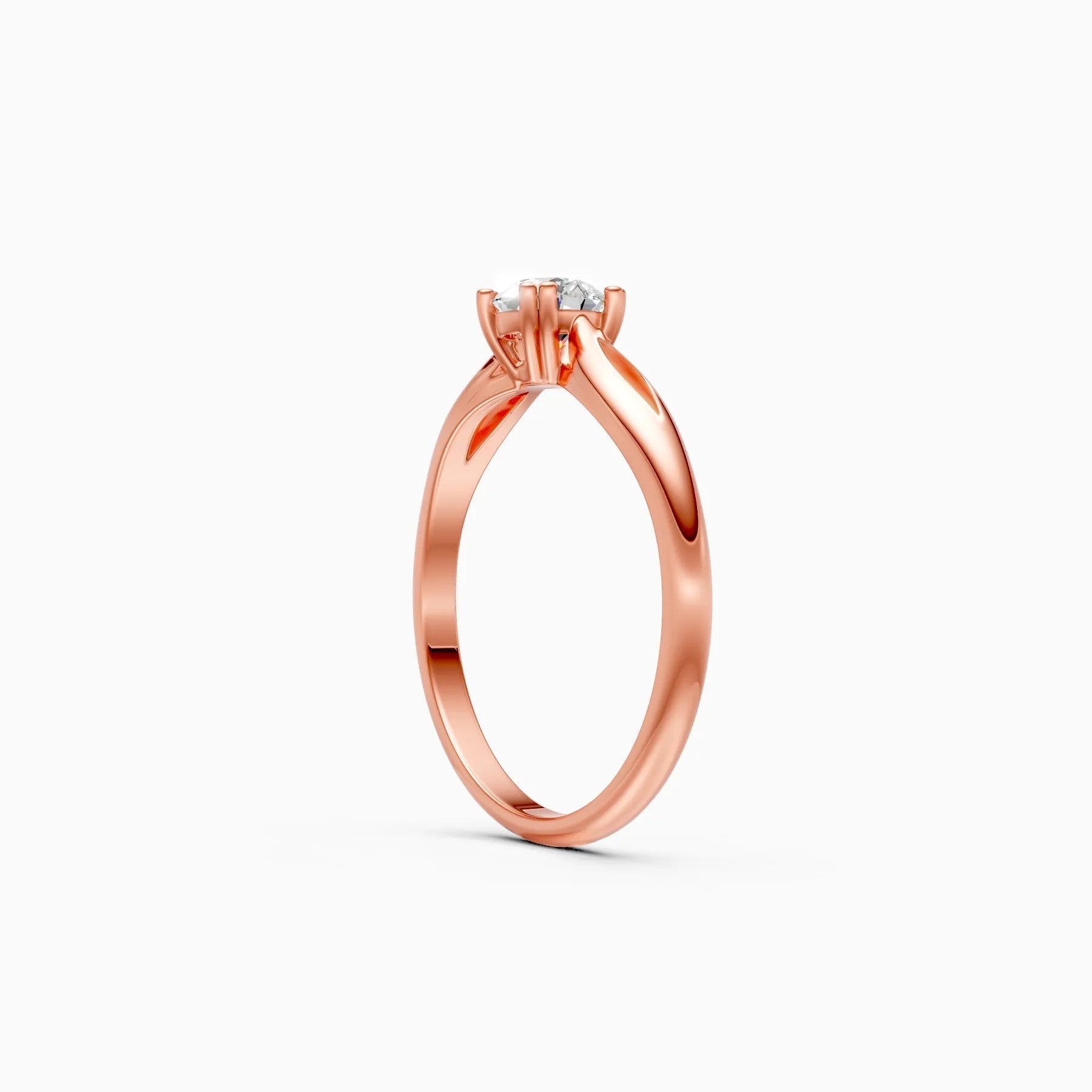 ��Amora | Round Solitaire Four Prong Setting Ring�� Rings VD_AYN��- Lab Grown Diamonds Jewellery