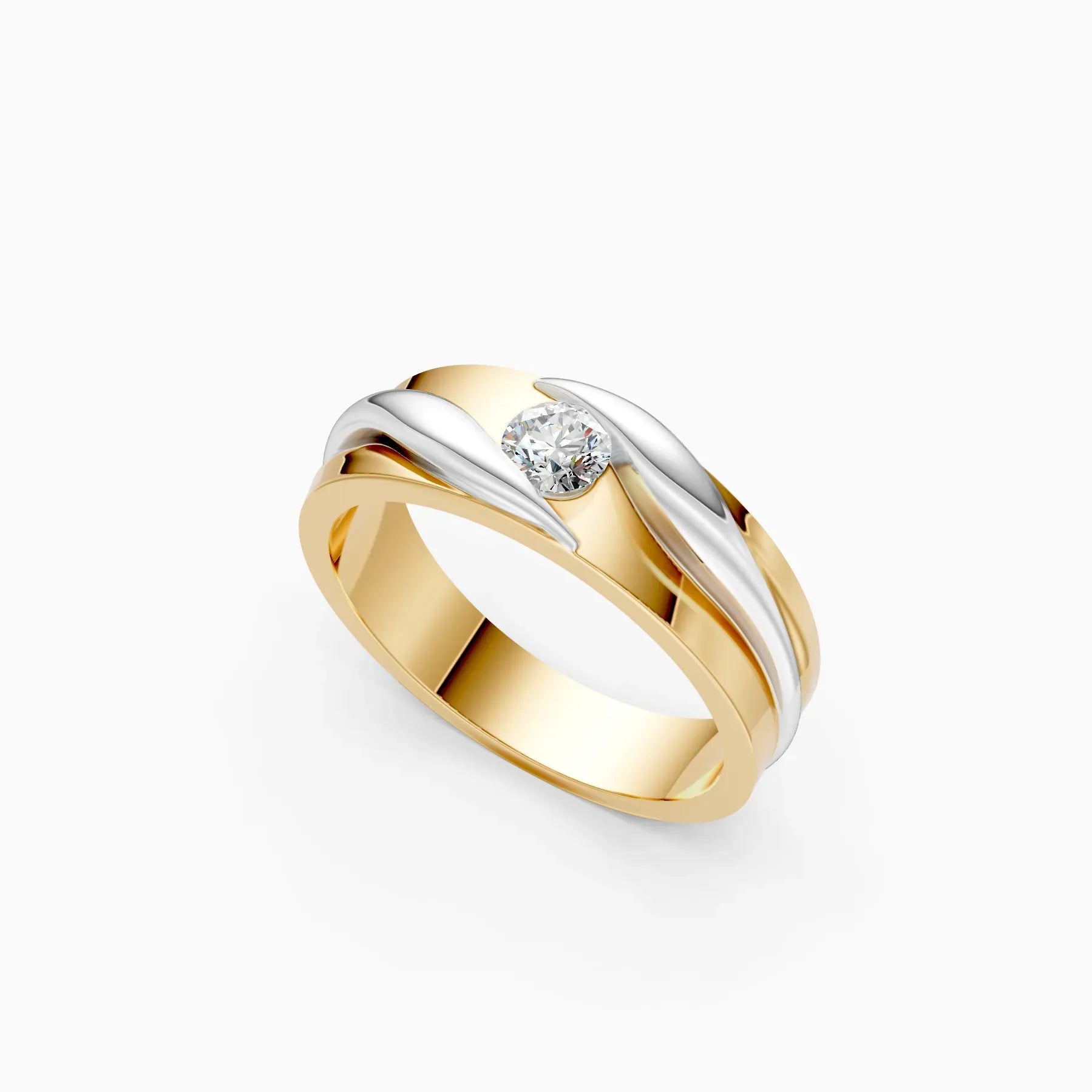 Veer | Orbit Men's Solitaire Band Ring