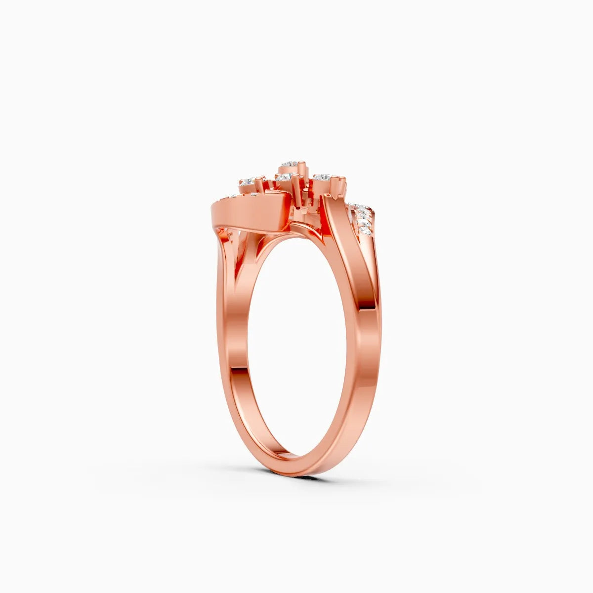 ��Celestia | Round Lab Grown Diamonds Lattice Cluster Ring�� Rings VD_AYN��- Lab Grown Diamonds Jewellery