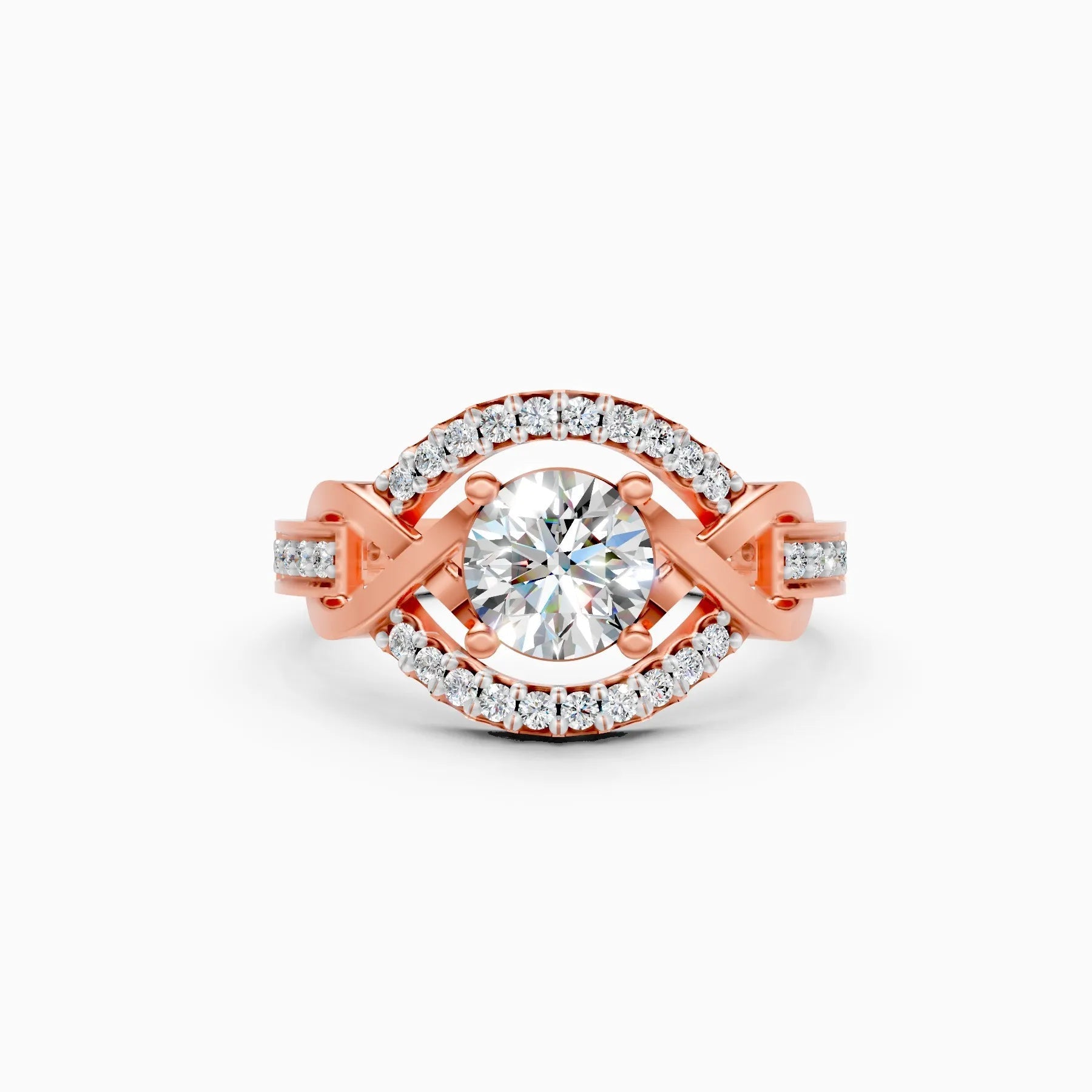 ��Mode | Round Lab Grown Diamond Criss-Cross Ring�� Rings VD_AYN��- Lab Grown Diamonds Jewellery