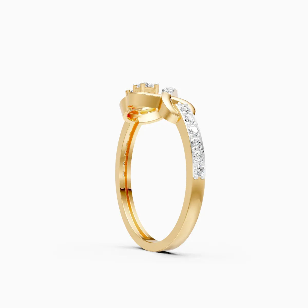 ��Aroha | Round Lab Grown Diamonds Twirly Ring�� Rings VD_AYN��- Lab Grown Diamonds Jewellery