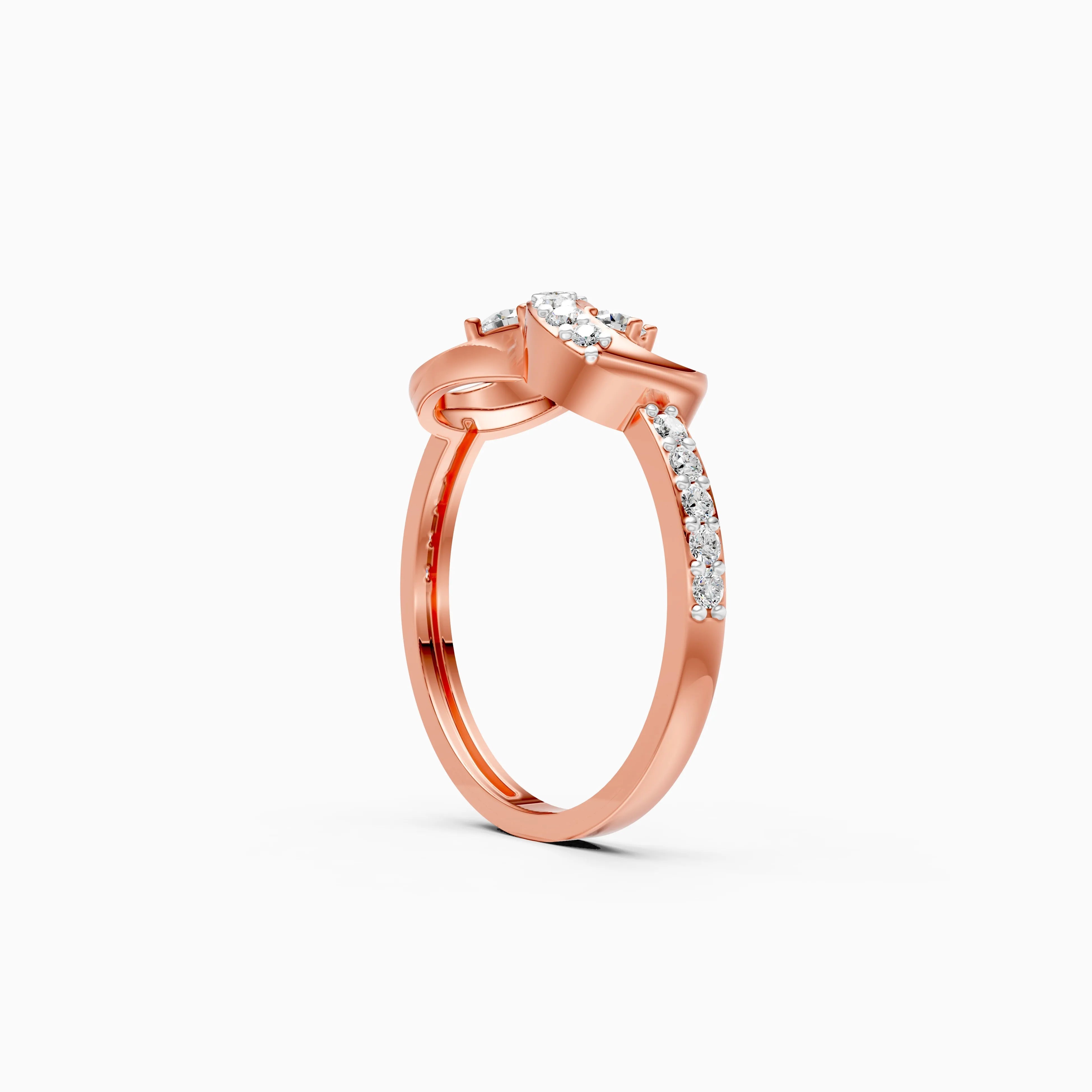 ��Foreva | Round Lab Grown Diamond Spiral Ring�� Rings VD_AYN��- Lab Grown Diamonds Jewellery