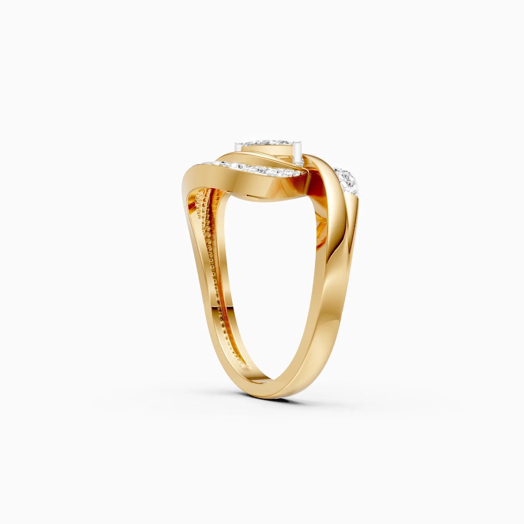 ��Mira | Marquise & Round Lab Grown Diamonds Vortex Ring�� Rings VD_AYN��- Lab Grown Diamonds Jewellery