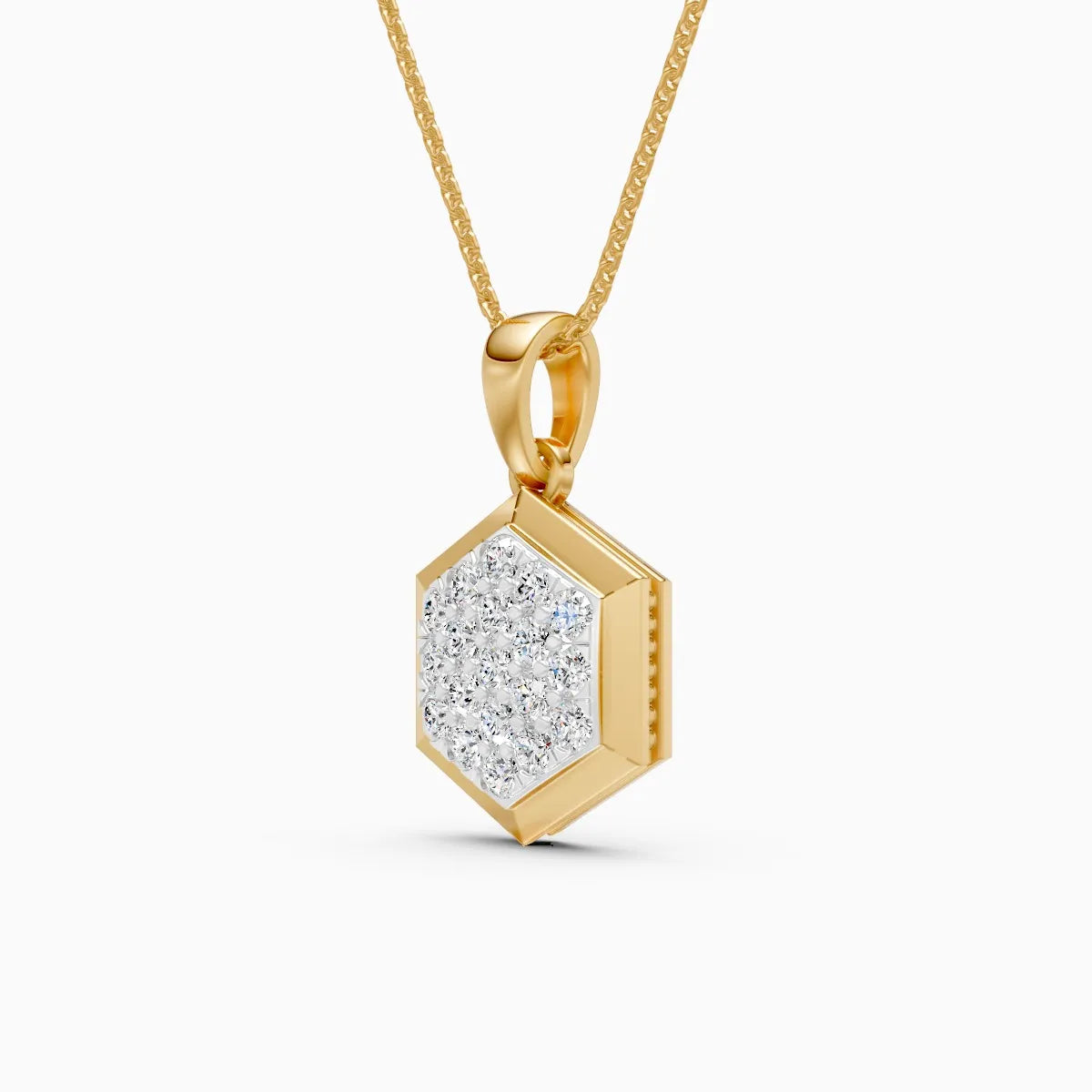 Rupak | Hex Halo Lab-Grown Diamond Pendant - Nivara