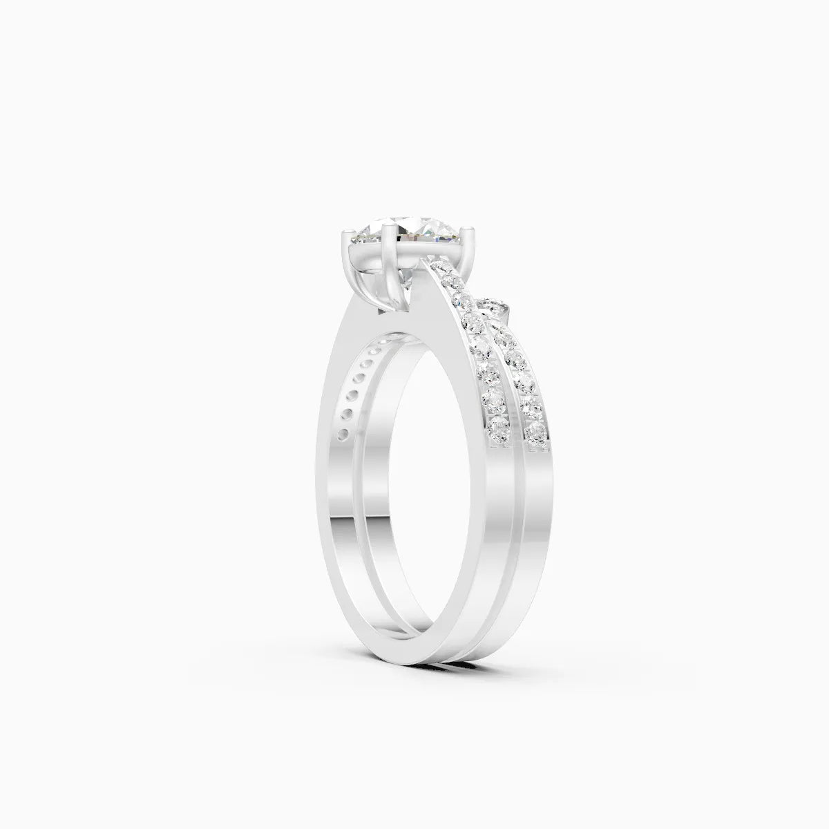 ��Amara | Round Lab Grown Diamond Double Band Ring�� Rings VD_AYN��- Lab Grown Diamonds Jewellery