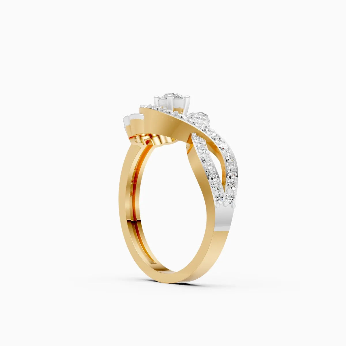 ��Foreva | Round Solitaire Infinity Twirl Ring�� Rings VD_AYN��- Lab Grown Diamonds Jewellery