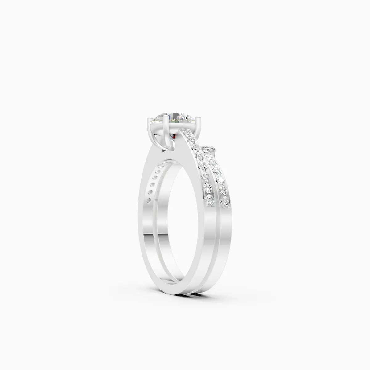 ��Amara | Round Lab Grown Diamond Double Band Ring�� Rings VD_AYN��- Lab Grown Diamonds Jewellery
