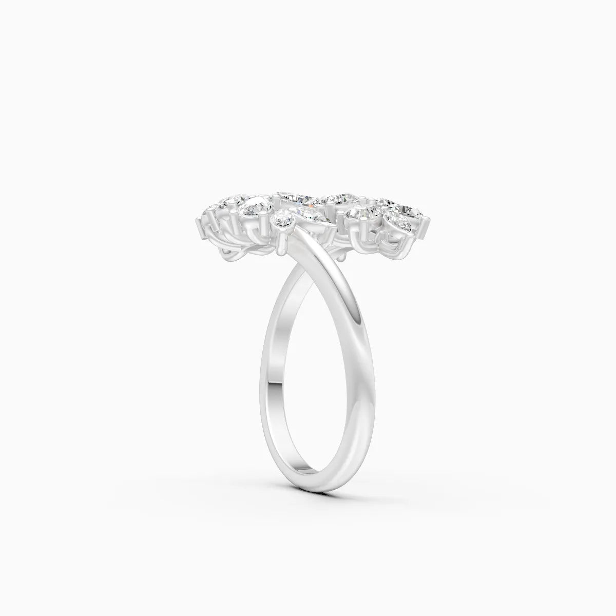  Flora | Pear Lab Grown Diamond Open Ring  Rings VD_AYN - Lab Grown Diamonds Jewellery