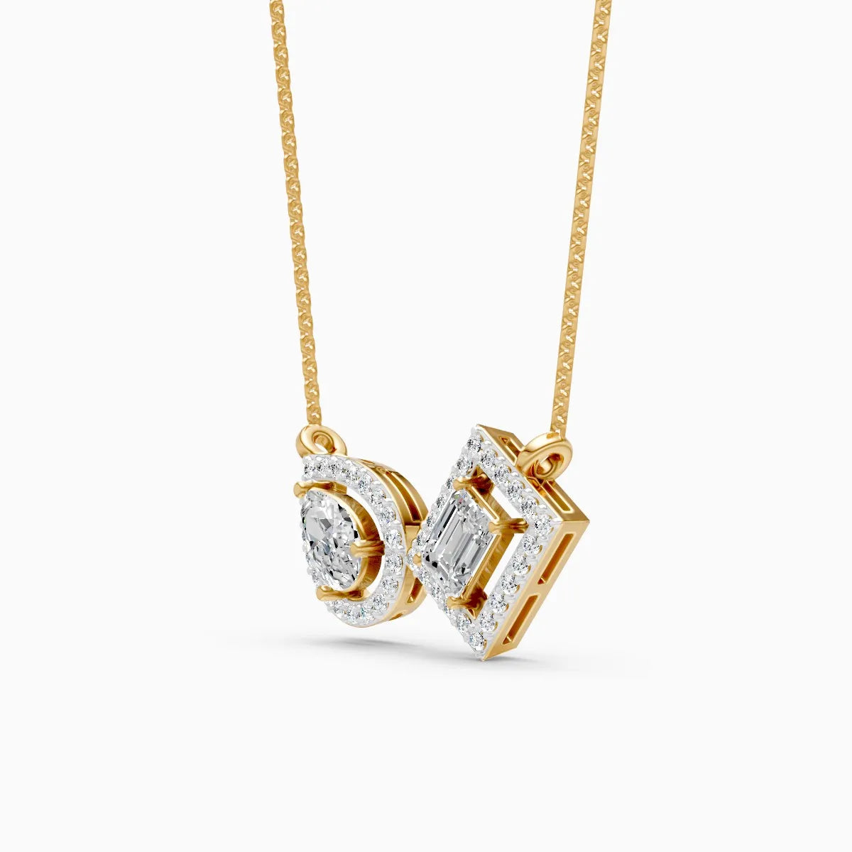 Toi et Moi | Two Hearts Lab-Grown Diamond Necklace - Nivara