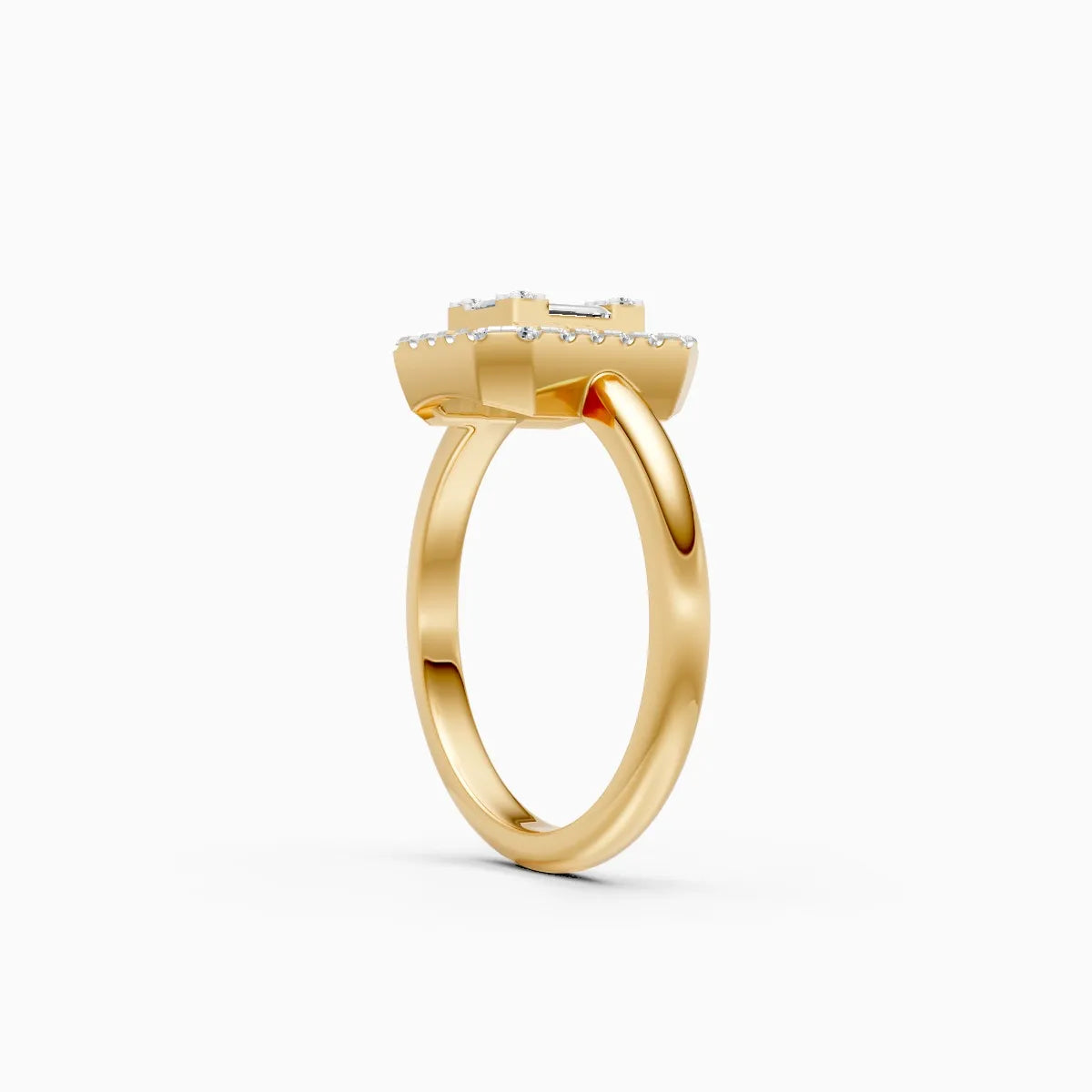 ��Mira | Baguette & Round Lab Grown Diamonds Halo Ring�� Rings VD_AYN��- Lab Grown Diamonds Jewellery