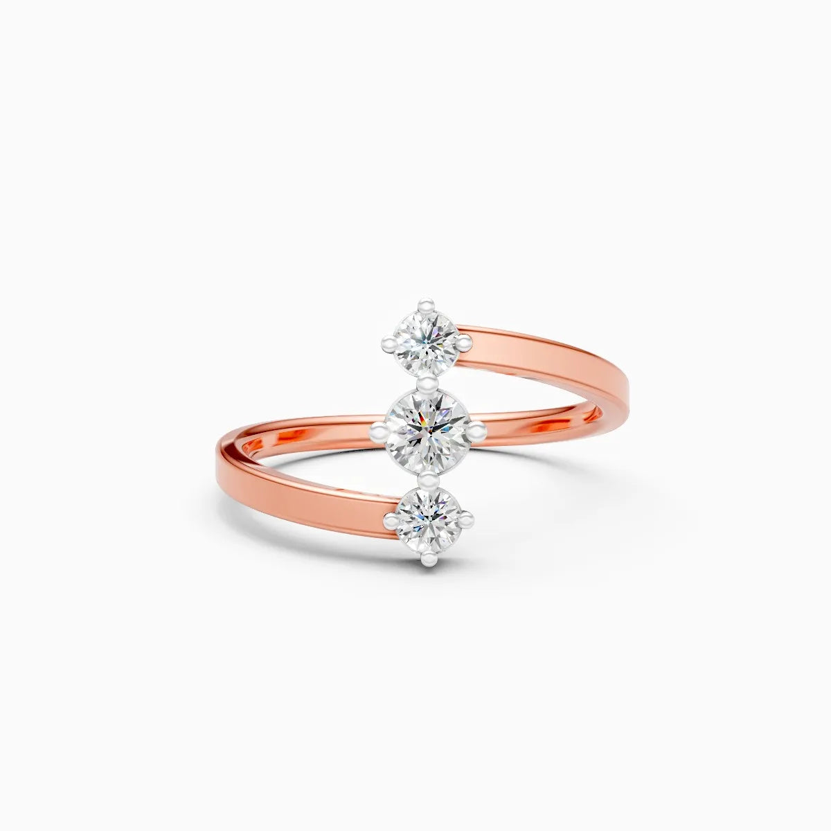 ��Mode | Triple Round Lab Grown Diamond Bypass Ring�� Rings VD_AYN��- Lab Grown Diamonds Jewellery