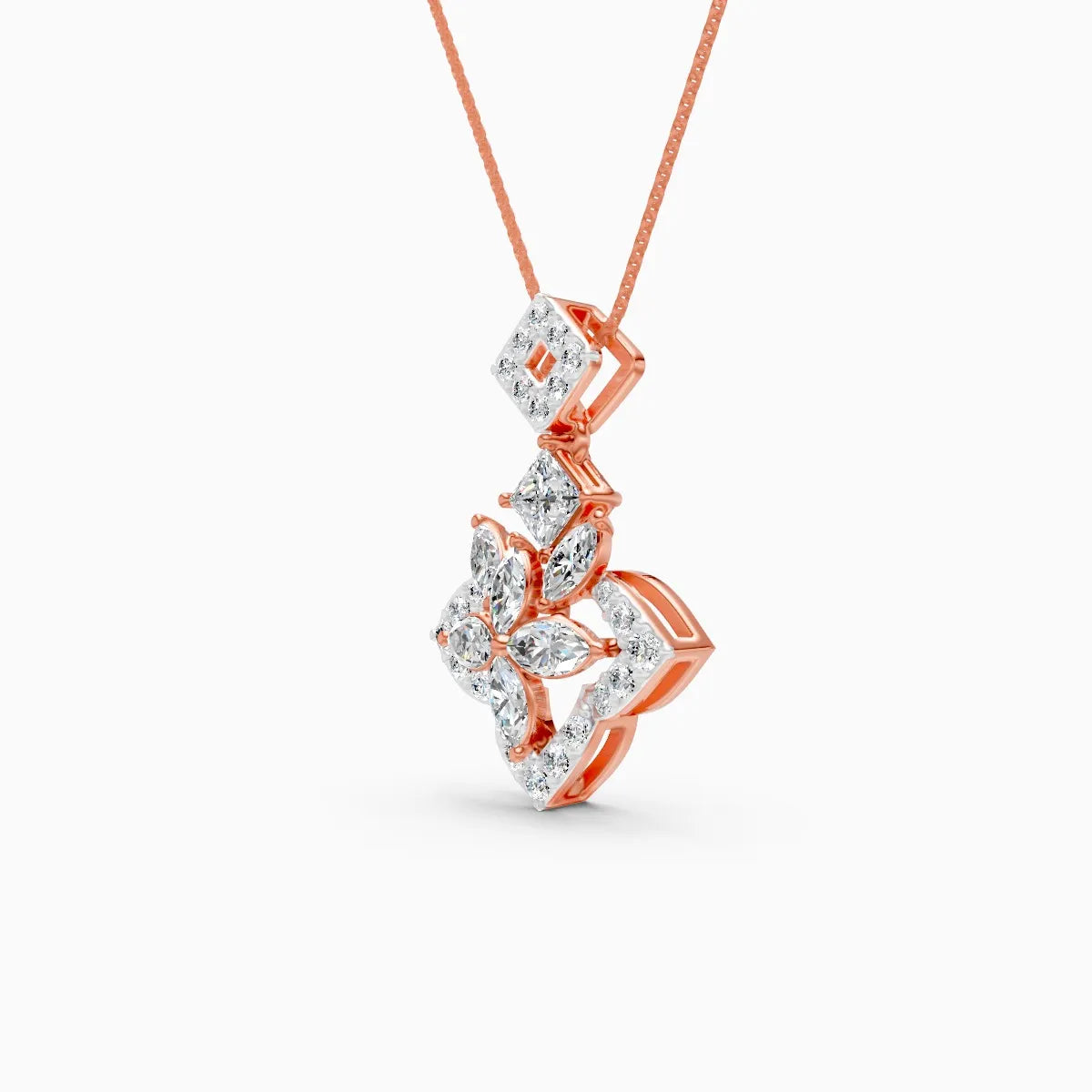Flora | Soft Petal Lab-Grown Diamond Pendant - Nivara