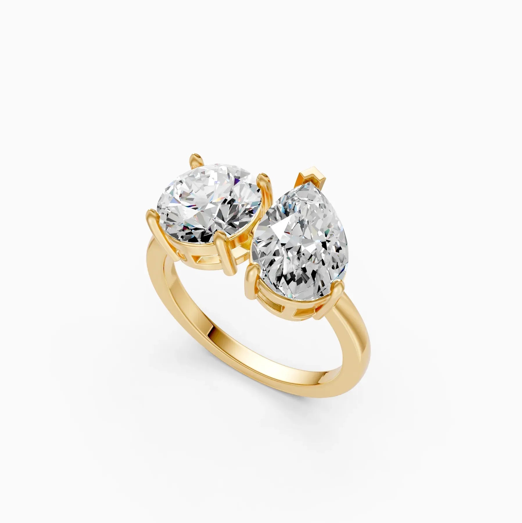 ��Toi et Moi | Round & Pear Lab Grown Diamond Ring�� Rings VD_AYN��- Lab Grown Diamonds Jewellery